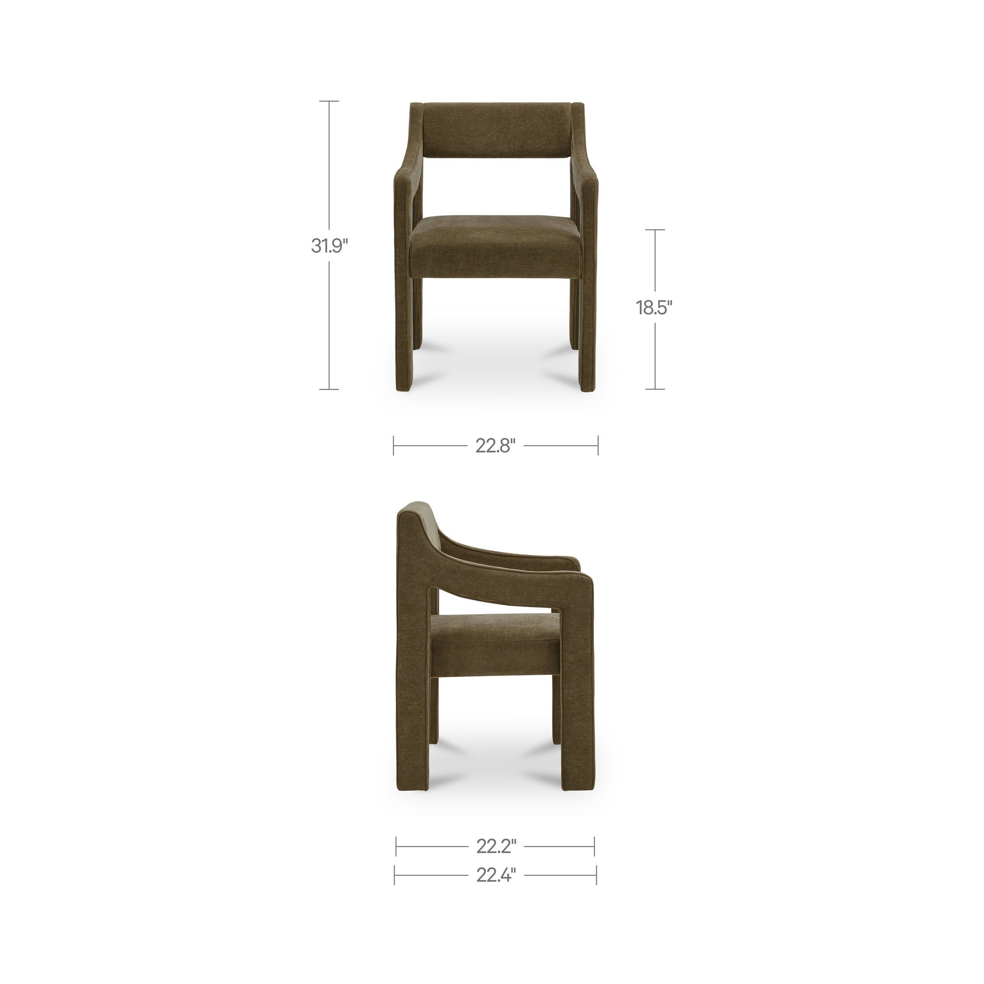 Elise - Dining Chair - Cedar Green - Image 2