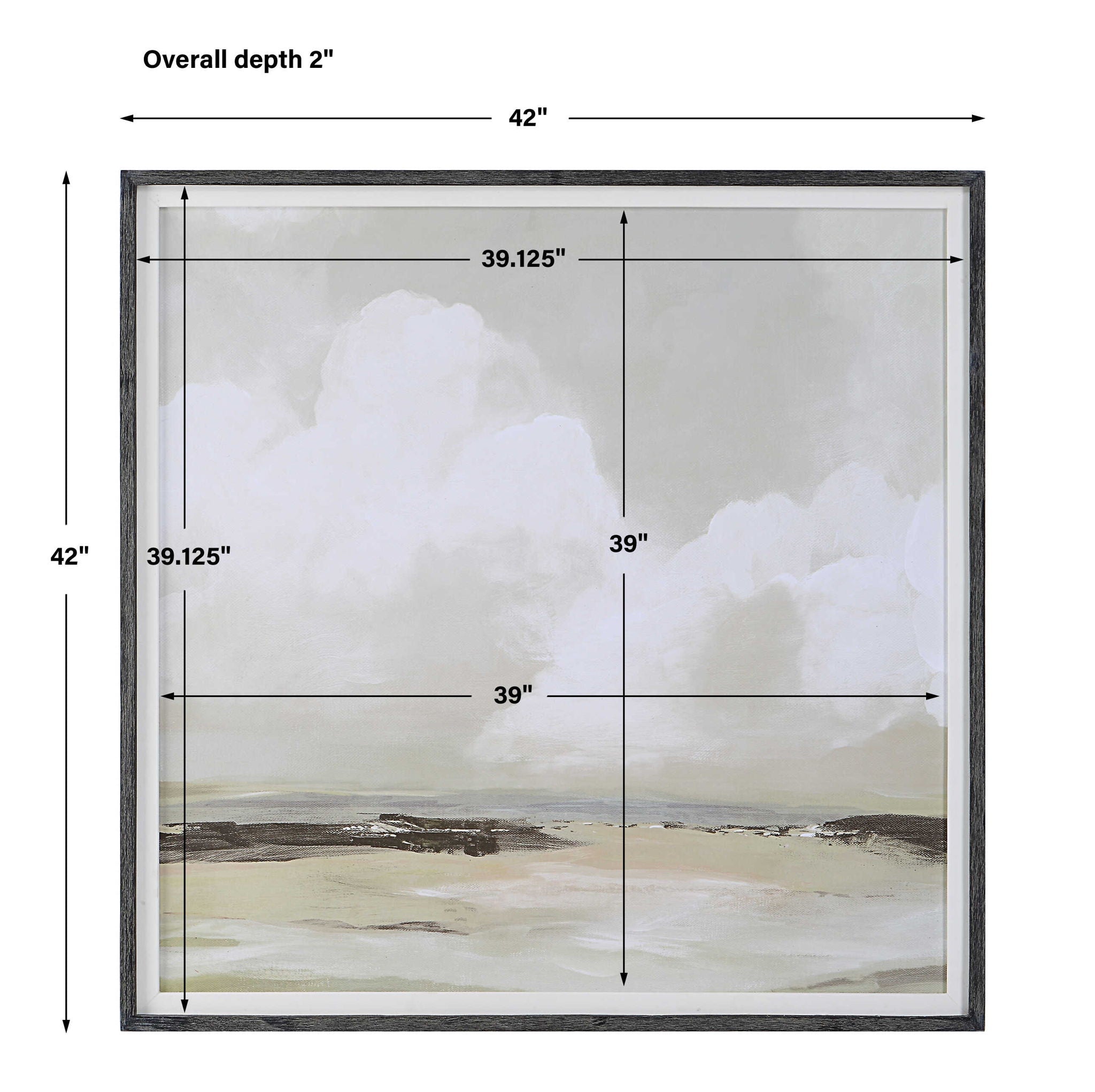 Soft Clouds - Framed Print - Pearl Silver - Image 2