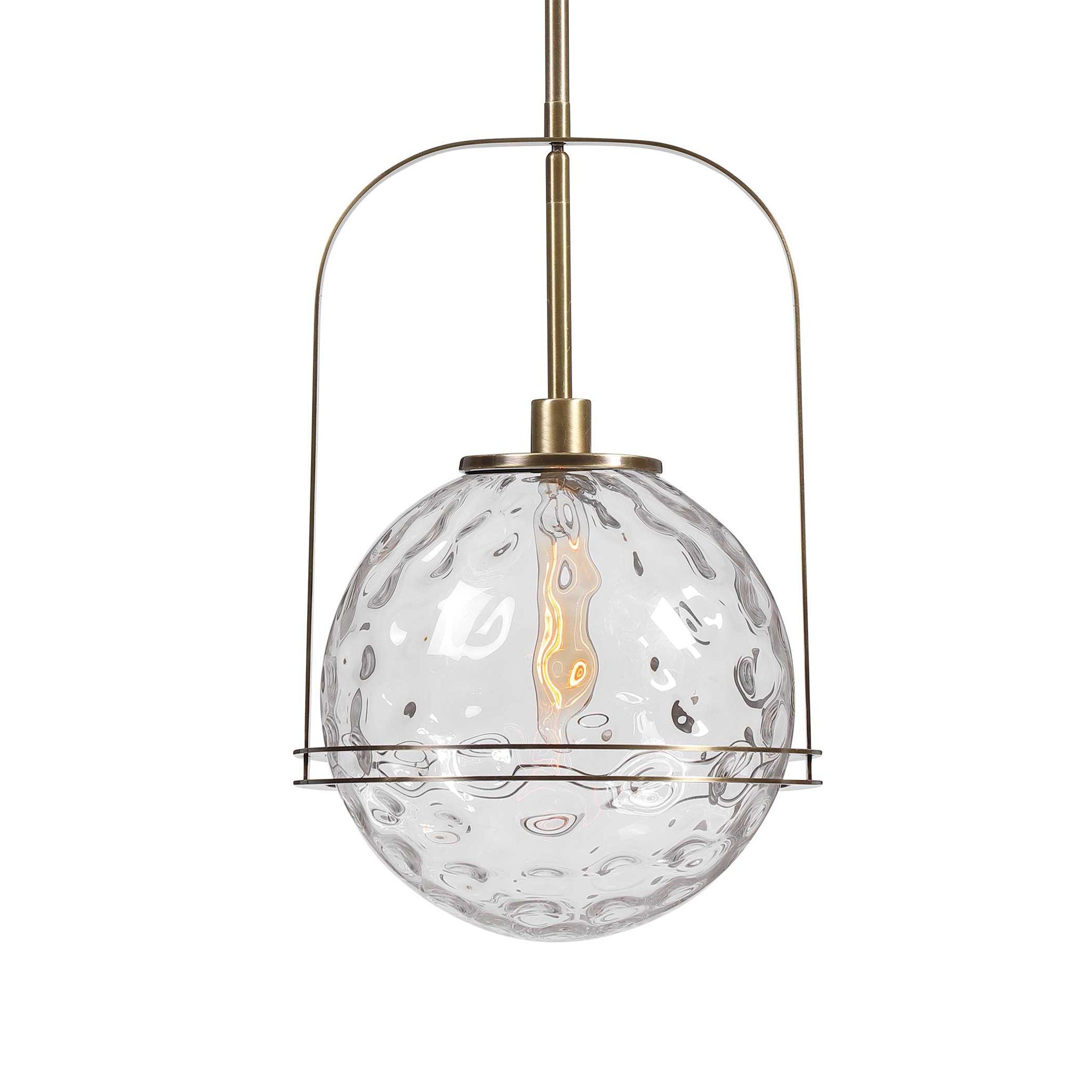 Mimas – 1 Light Globe Pendant – Gold