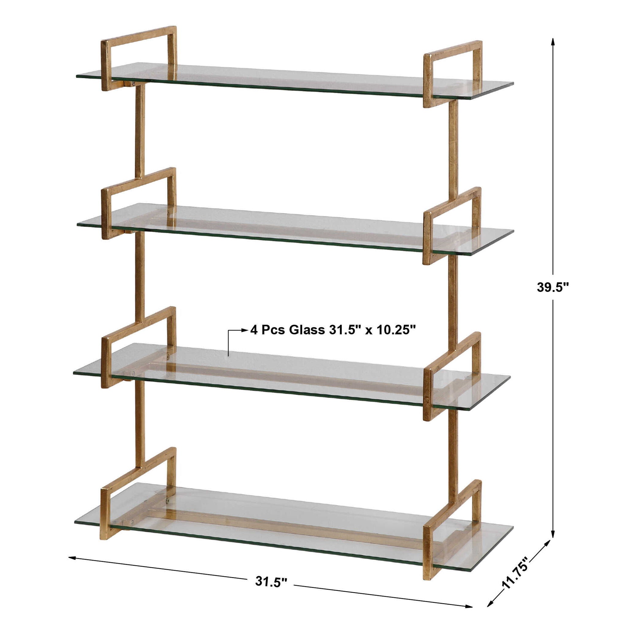 Auley - Wall Shelf - Gold - Image 2