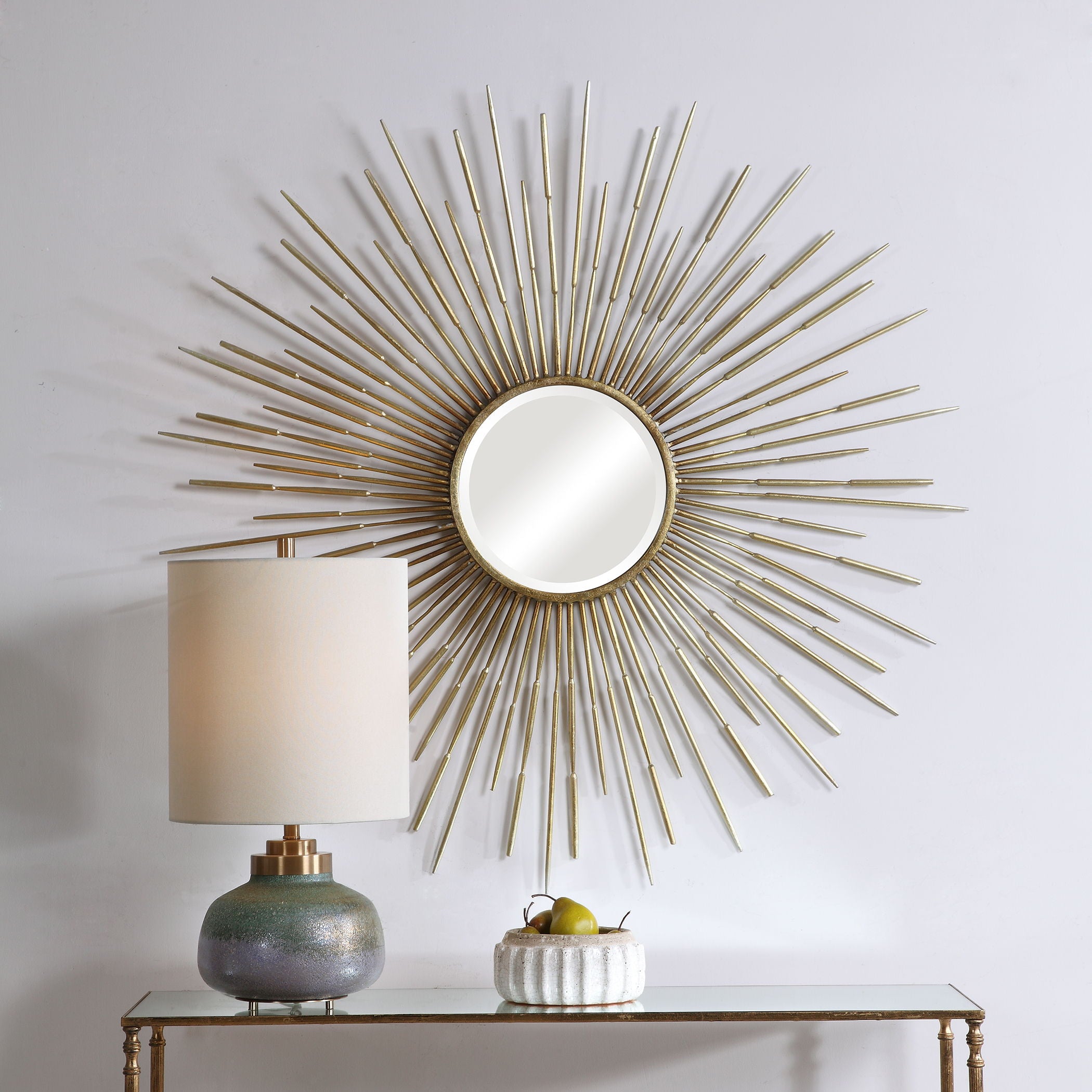 Golden - Rays Starburst Mirror - Gold - Image 2