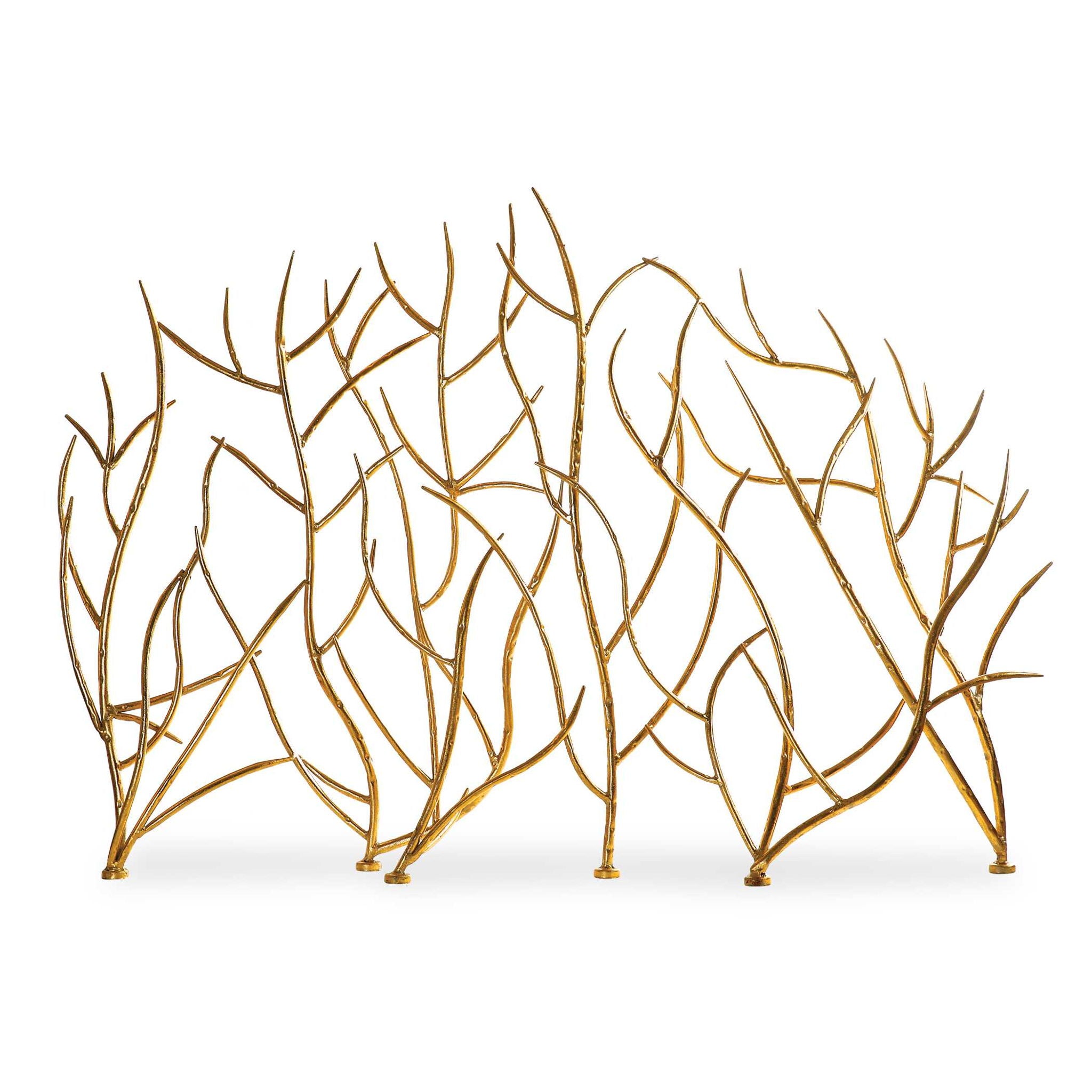 Gold Branches – Decorative Fireplace Screen – Gold