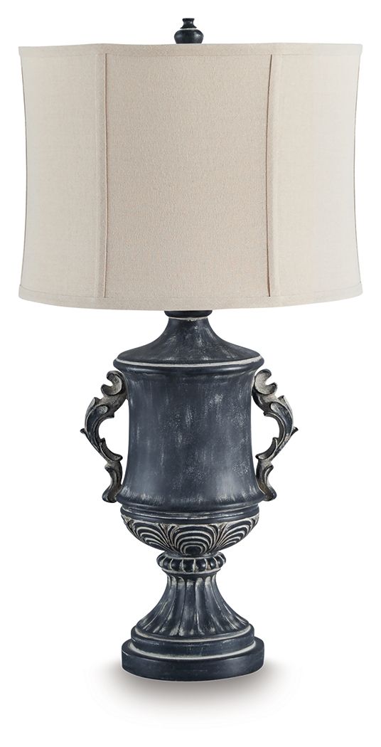 Morvanford - Poly Table Lamp - Antique Black - Image 1