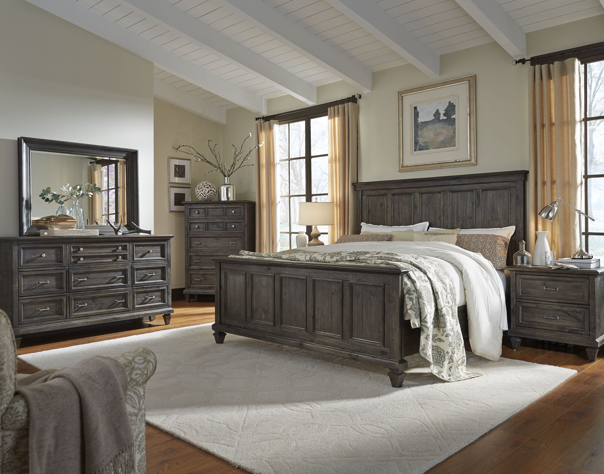 Calistoga - 5 Drawer Chest - Weathered Charcoal - Image 2