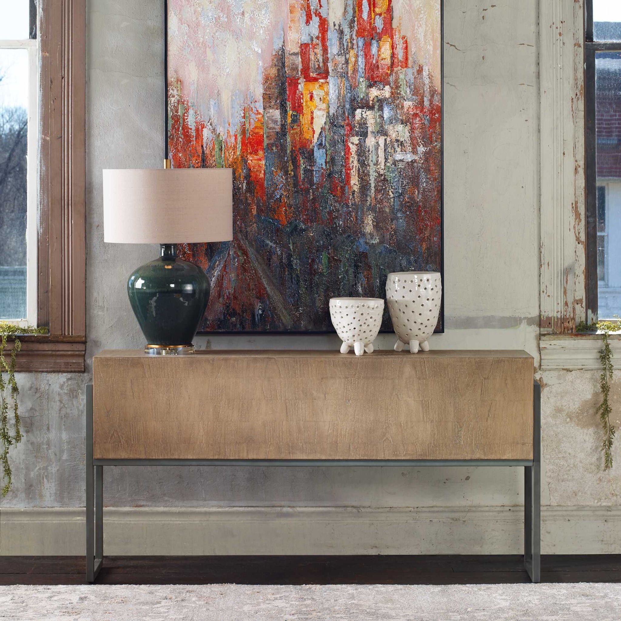 Nevis - Contemporary Console Table - Light Brown - Image 3