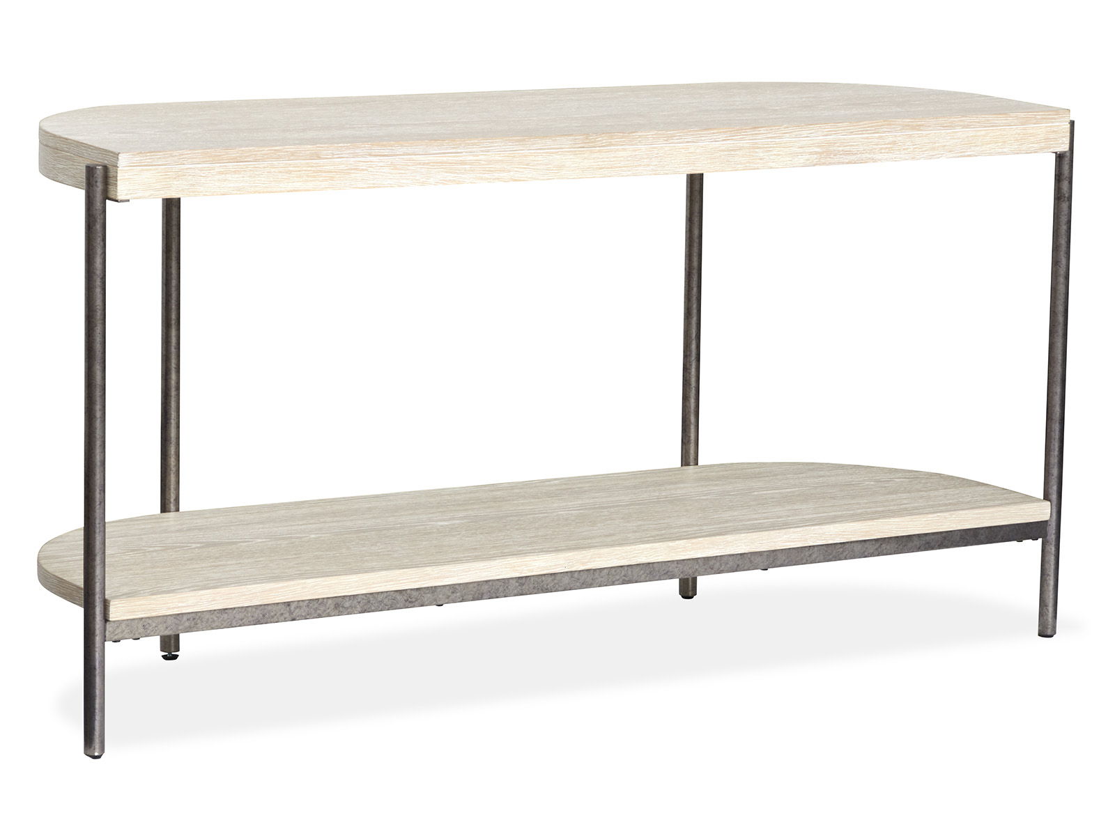 Jennings - Demilune Sofa Table - Edgecomb Gray And Weathered Antique Nickel - Image 2