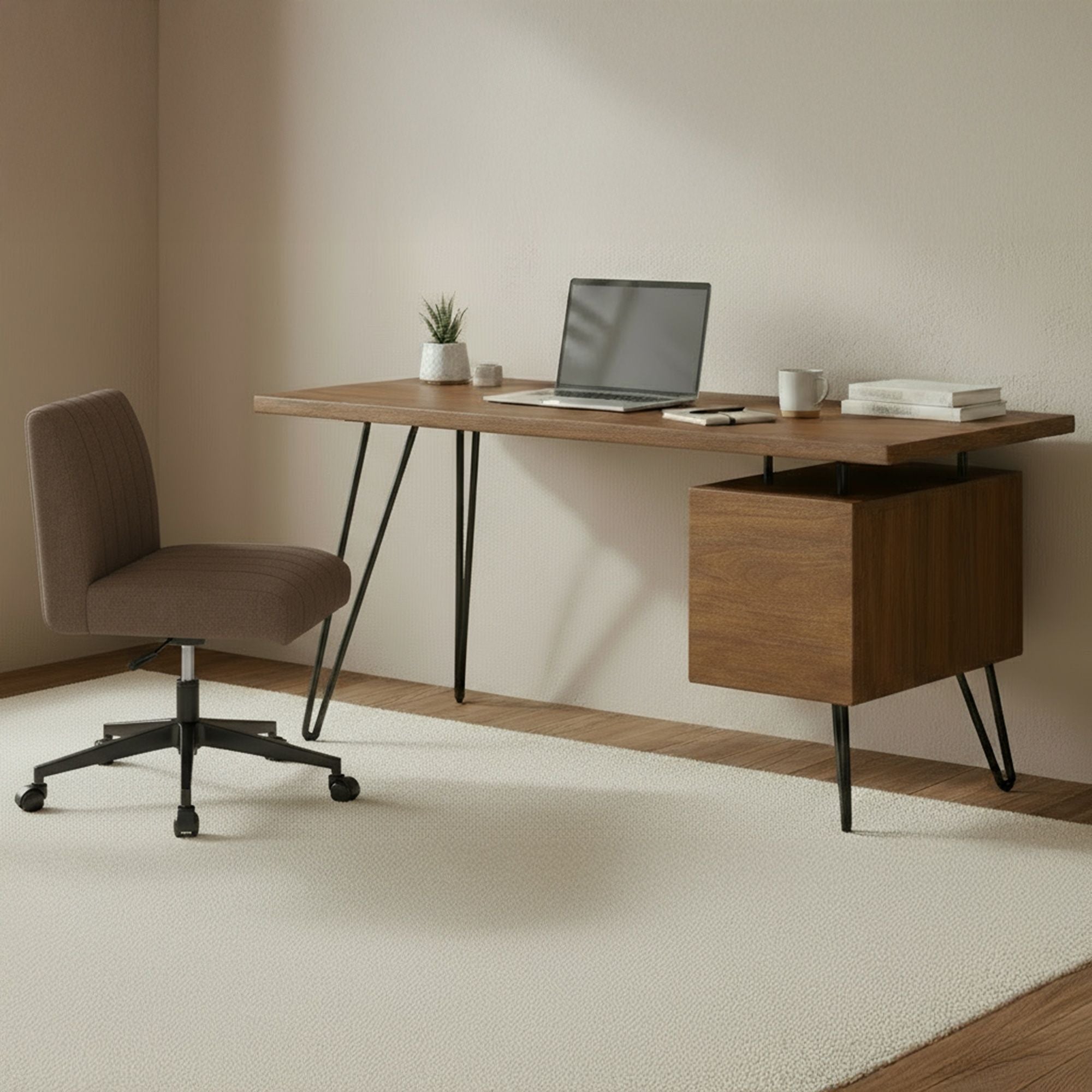 Sally - Office Chair - Light Brown - Image 2