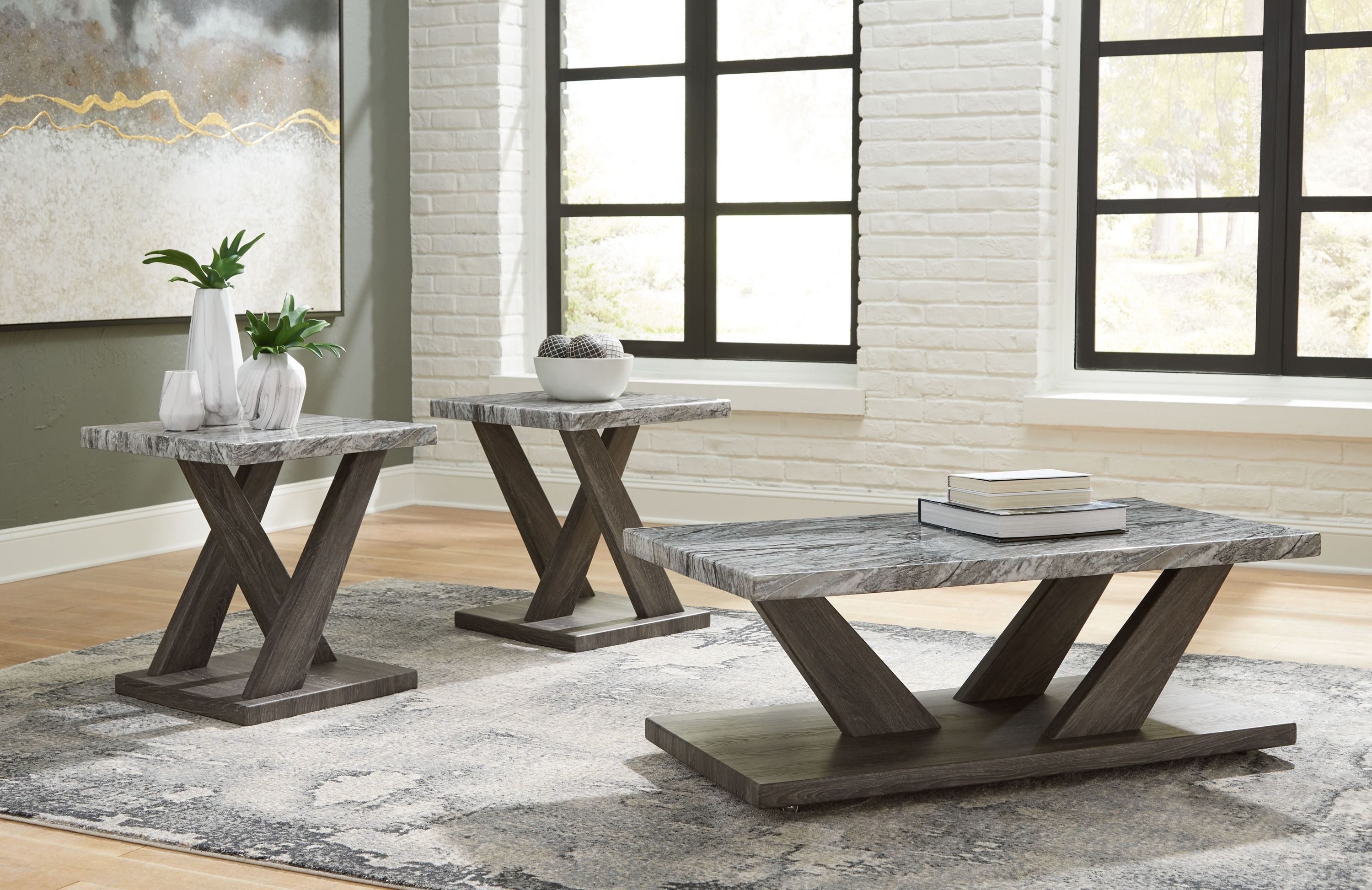 Bensonale - Occasional Table Set (Set of 3) - Brown / Gray - Image 3