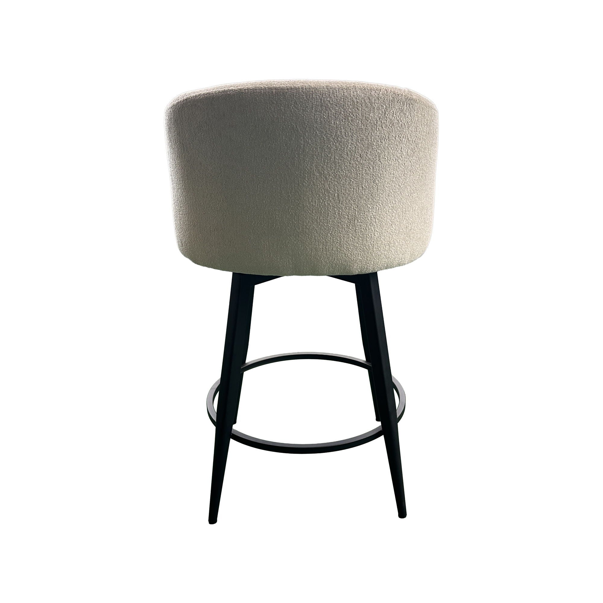 Metal Base Barstools - Barstool With Barrel Seat - Champagne - Image 2