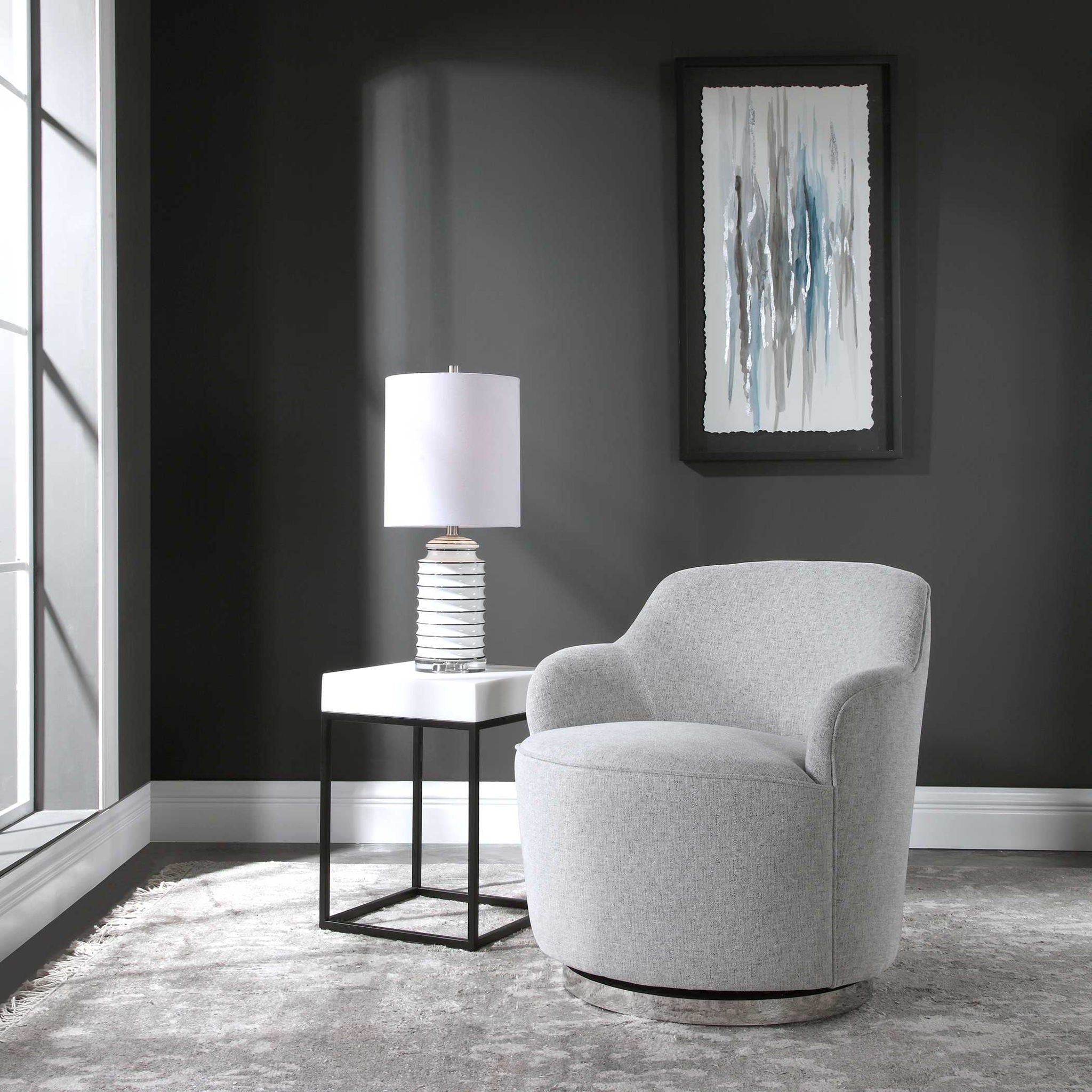 Hobart - Casual Swivel Chair - Gray - Image 2