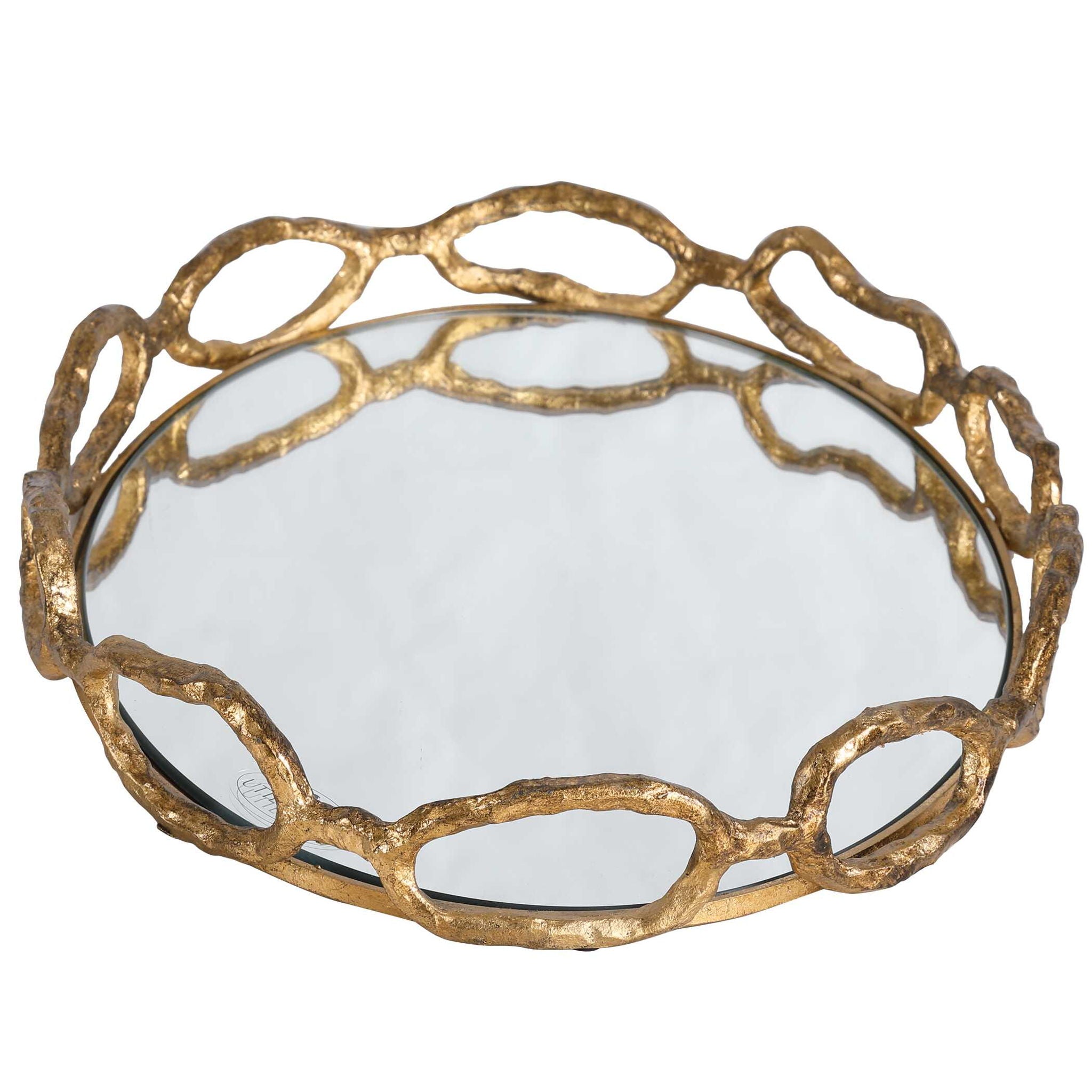 Cable - Chain Mirrored Tray - Gold - Image 2