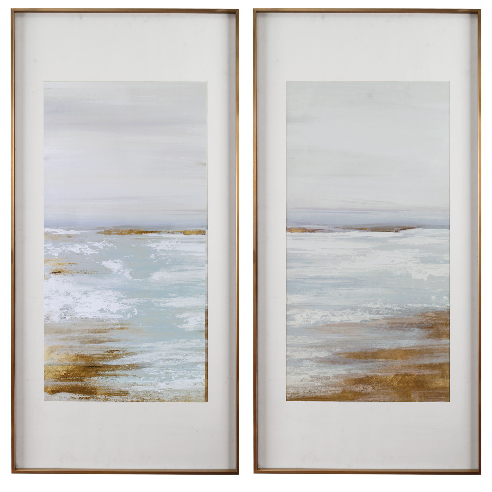 Coastline - Framed Prints (Set of 2) - Light Brown - Image 1