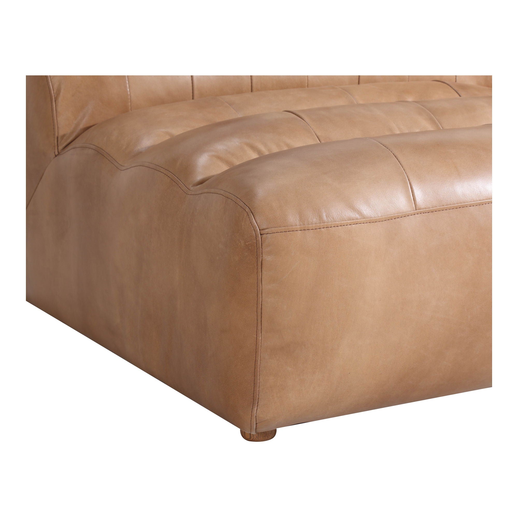 Ramsay - Leather Slipper Chair - Light Brown - Image 2