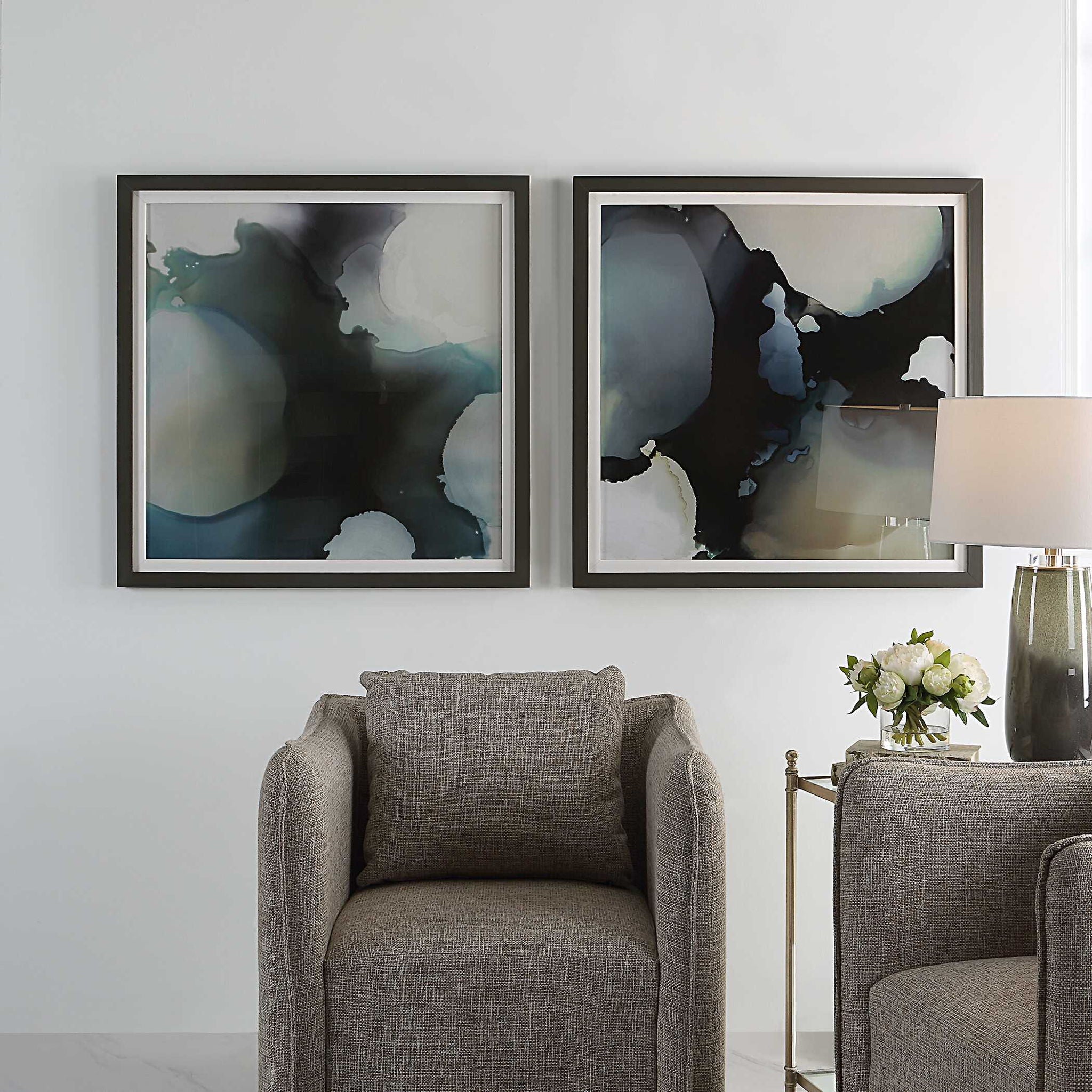 Telescopic - Abstract Framed Prints (Set of 2) - Black - Image 3