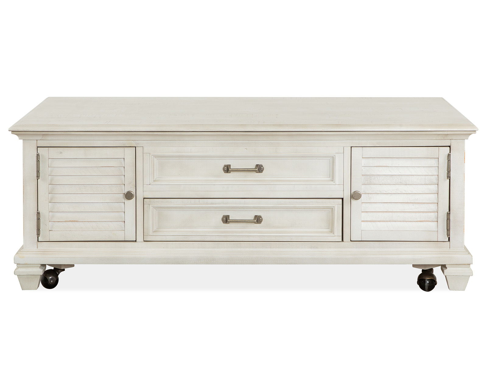 Newport - Lift Top Storage Cocktail Table (With Casters) - Alabaster - Image 3