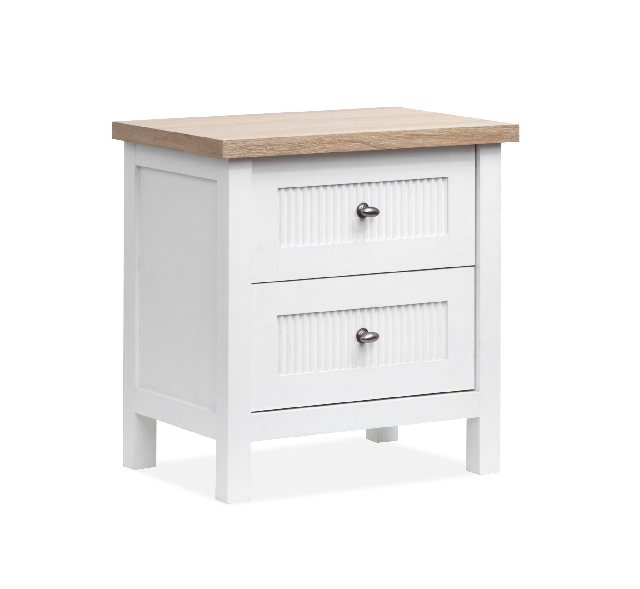 Windmill Harbour – Drawer Nightstand – White Whisp And Sand