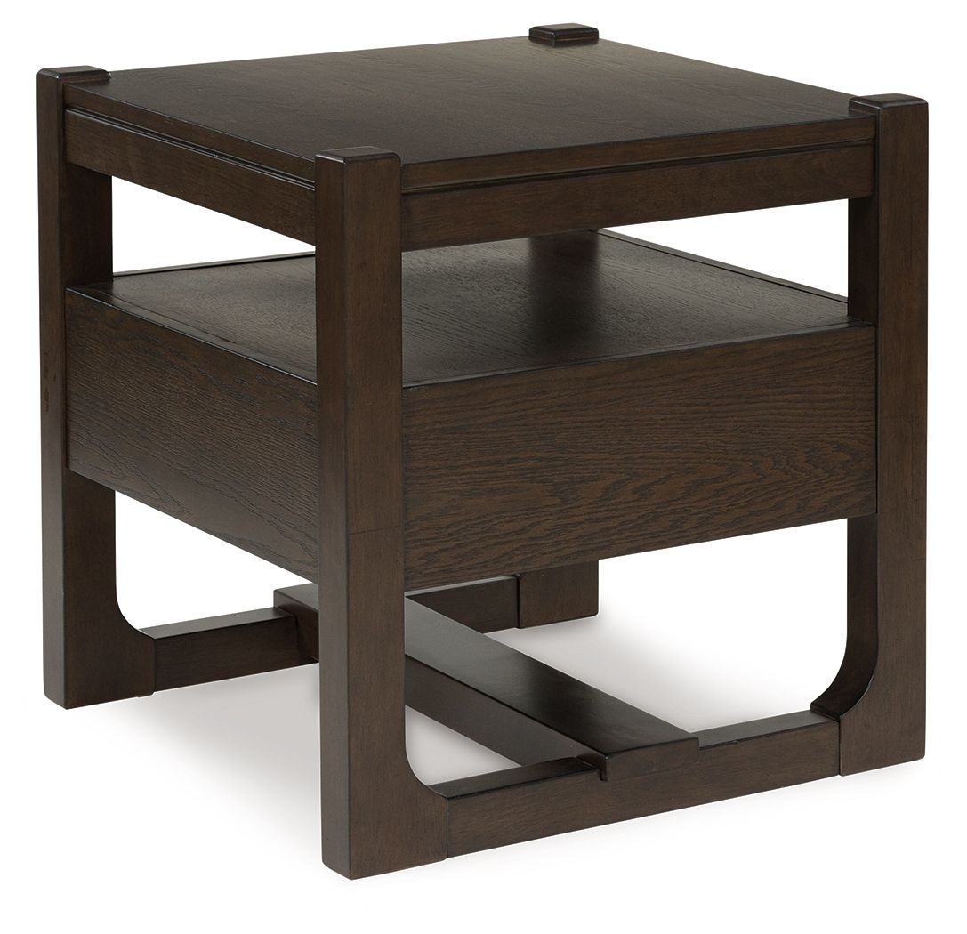 Breckington - Square End Table - Dark Brown - Image 3