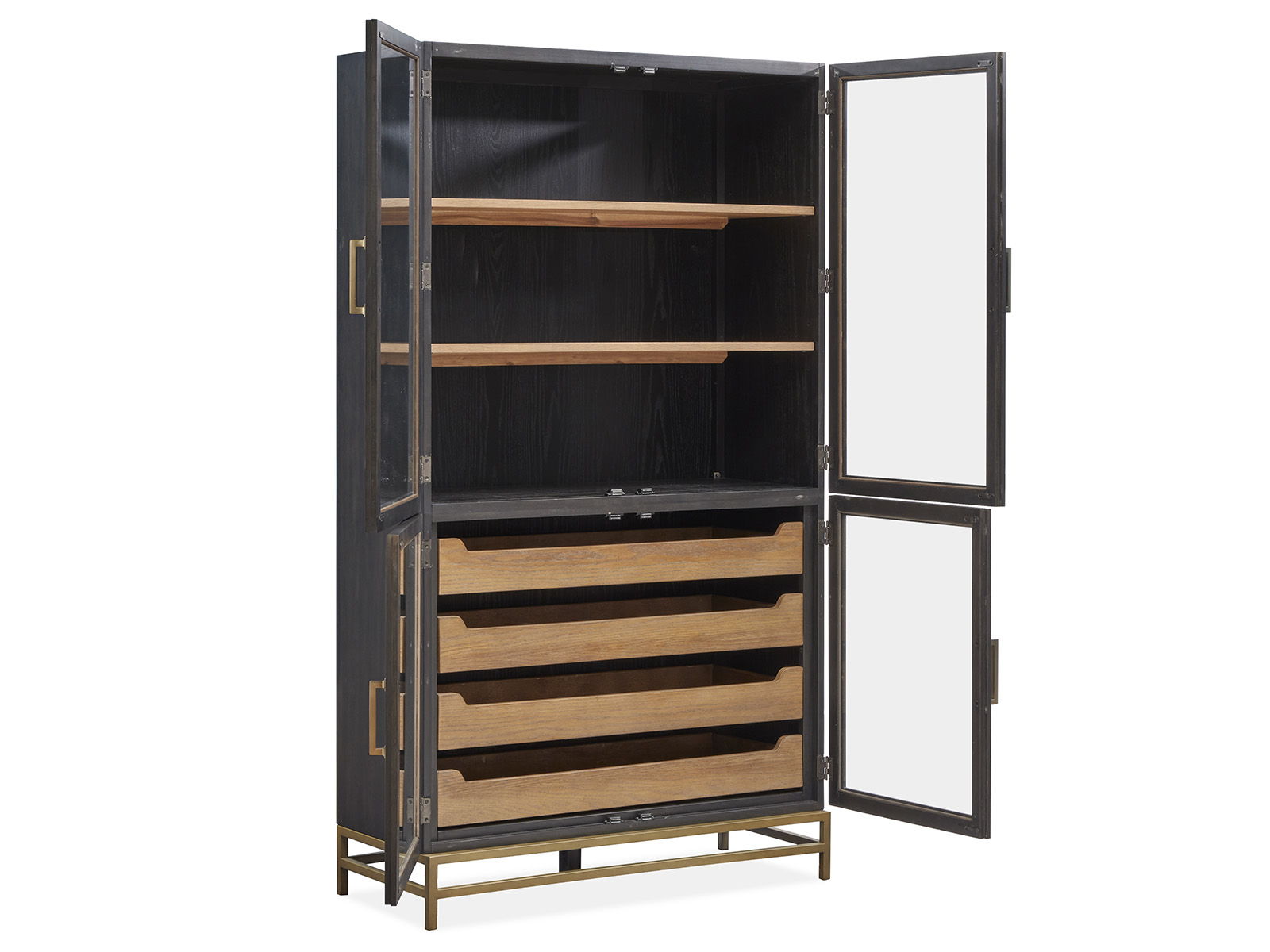 Lindon - Two Tone Dining Cabinet - Dark Brown - Image 3