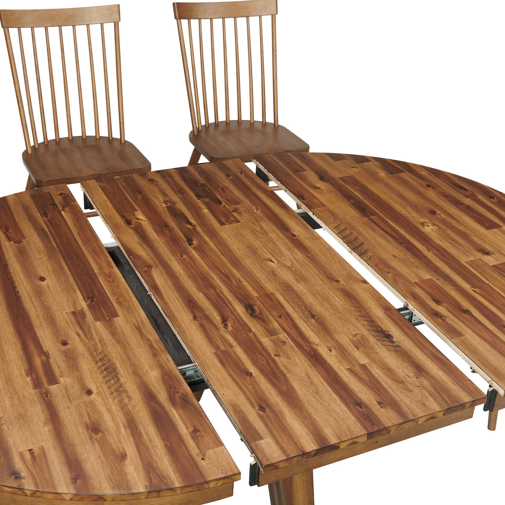 Vantage - Round Pedestal Table - Organic Spice Acacia - Image 2