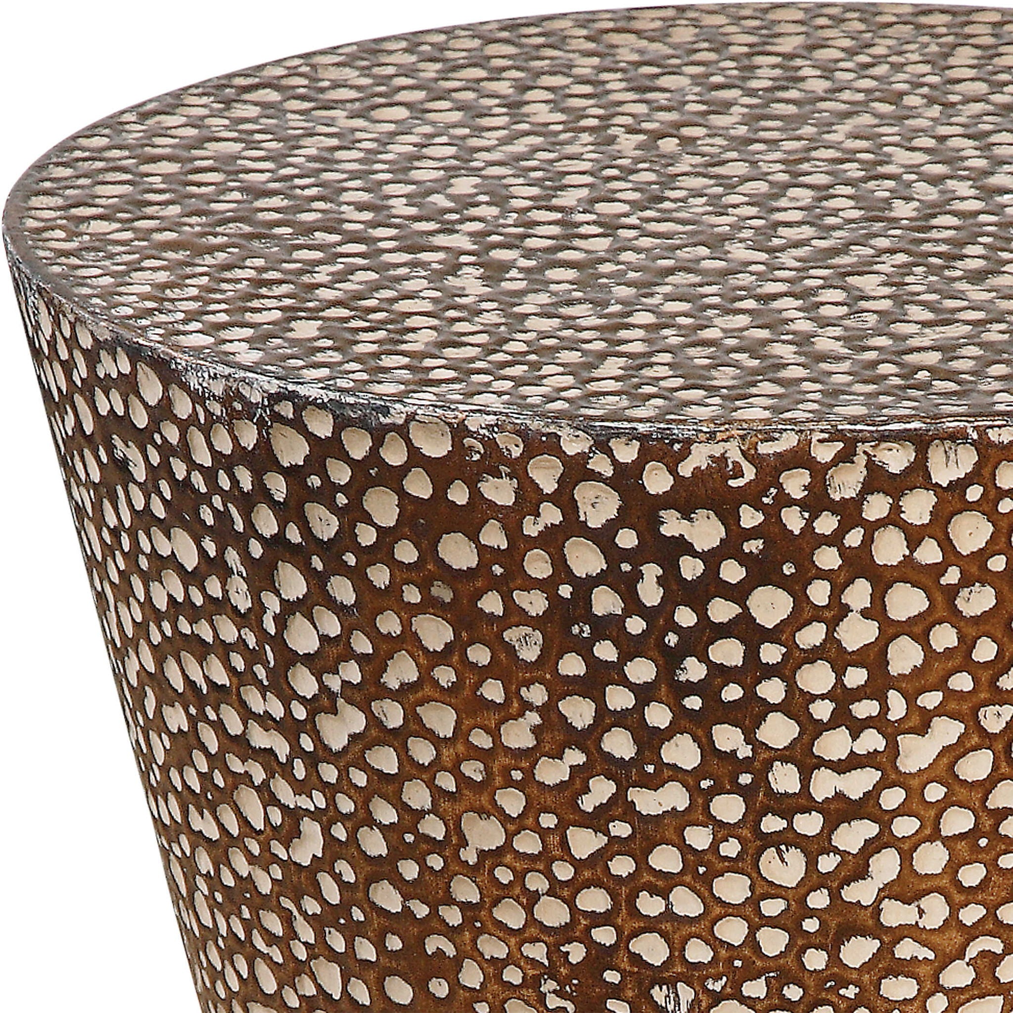 Cutler - Drum Shaped Accent Table - Dark Brown - Image 2