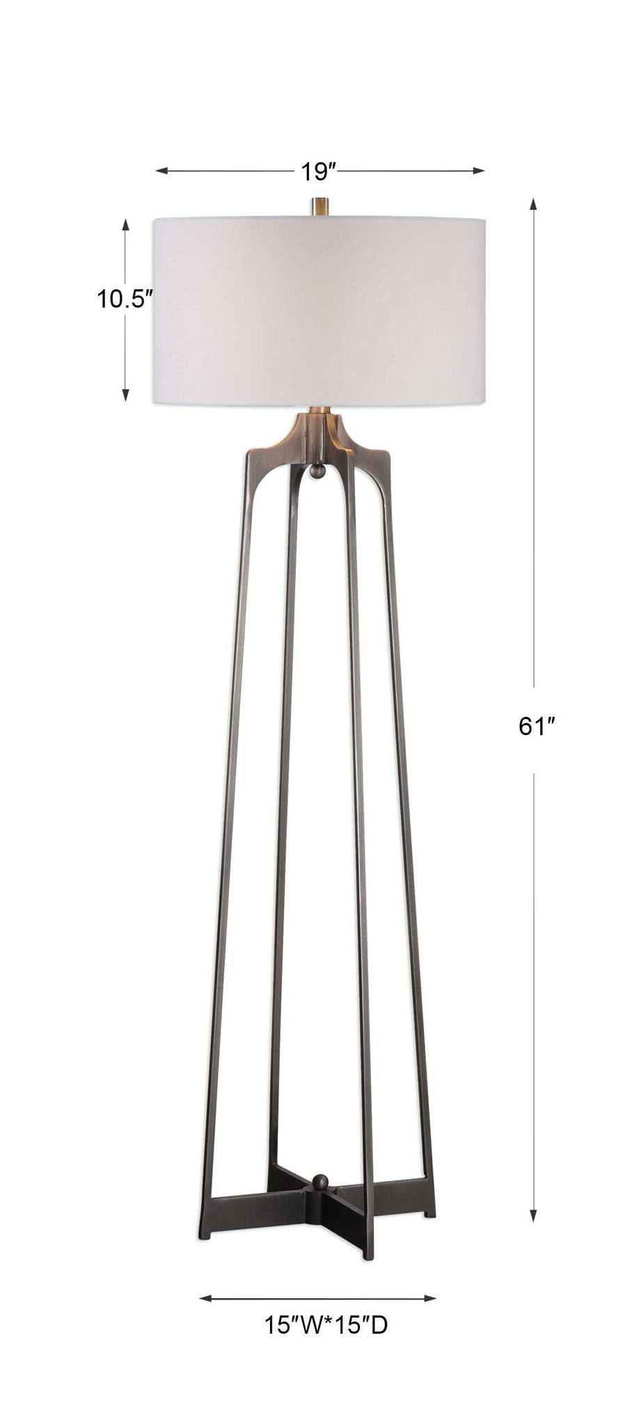 Adrian - Modern Floor Lamp - Pearl Silver - Image 2