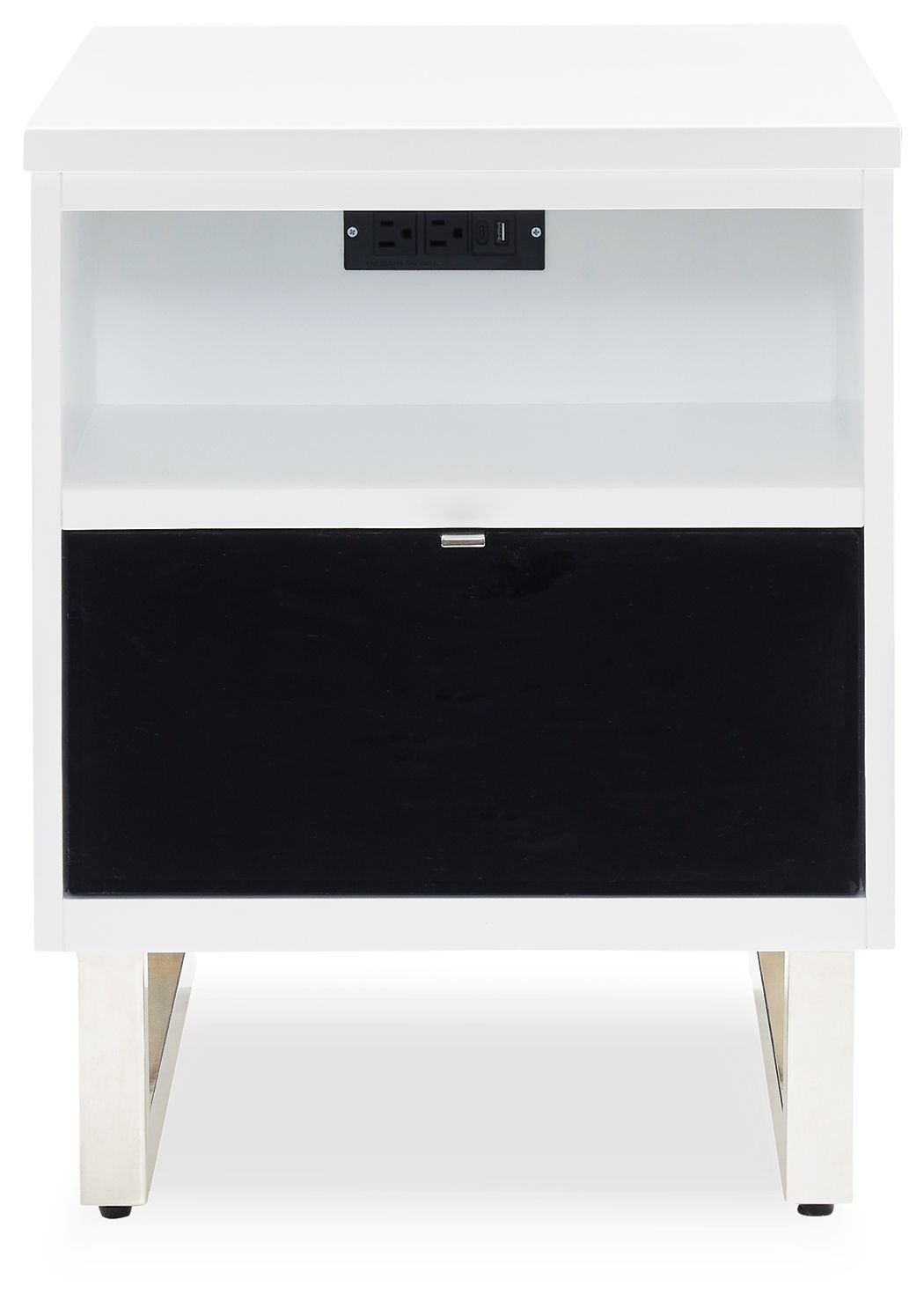 Gardoni - Chair Side End Table - White / Black - Image 3