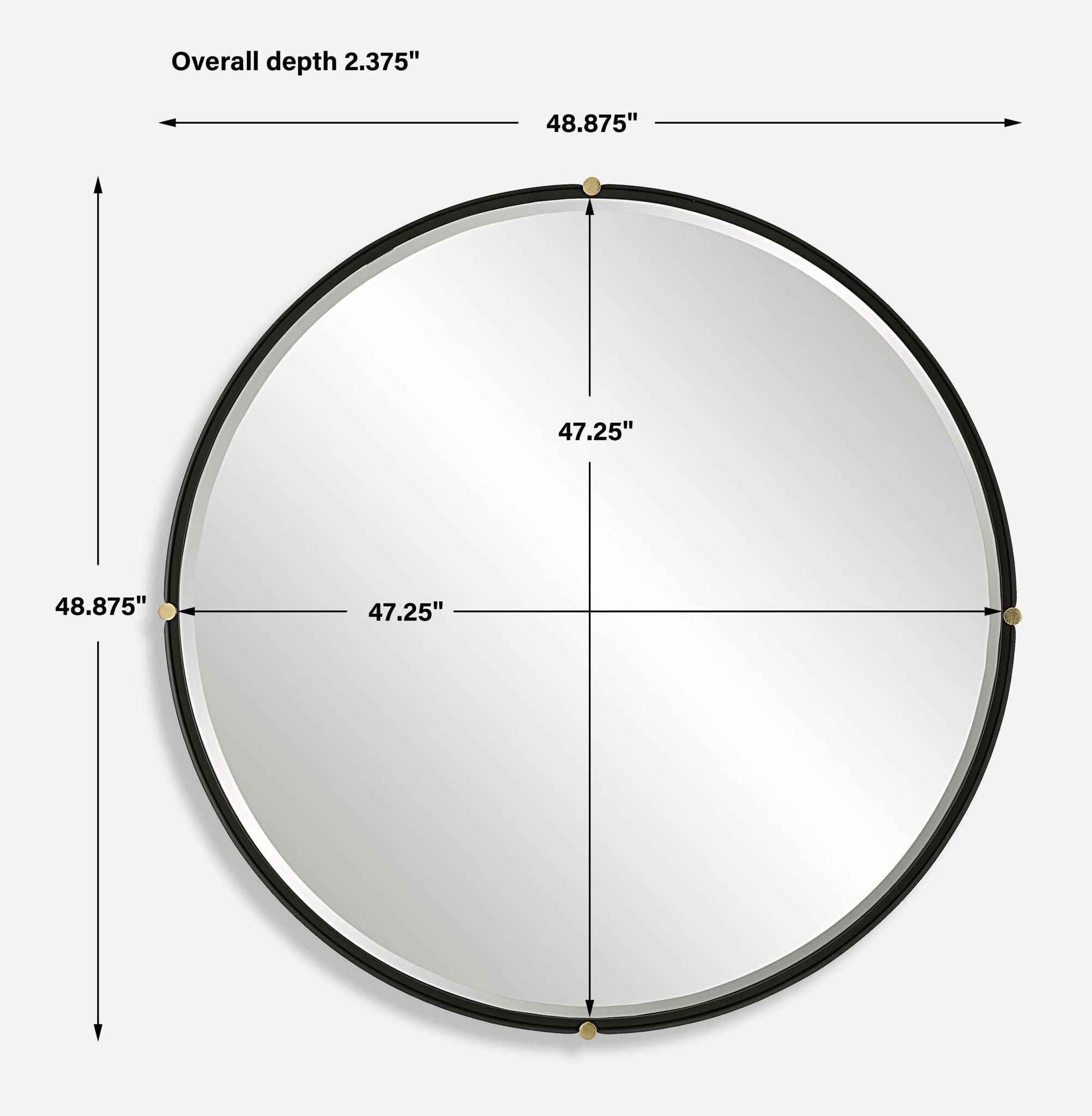 Bonded - Round Mirror - Black - Image 3