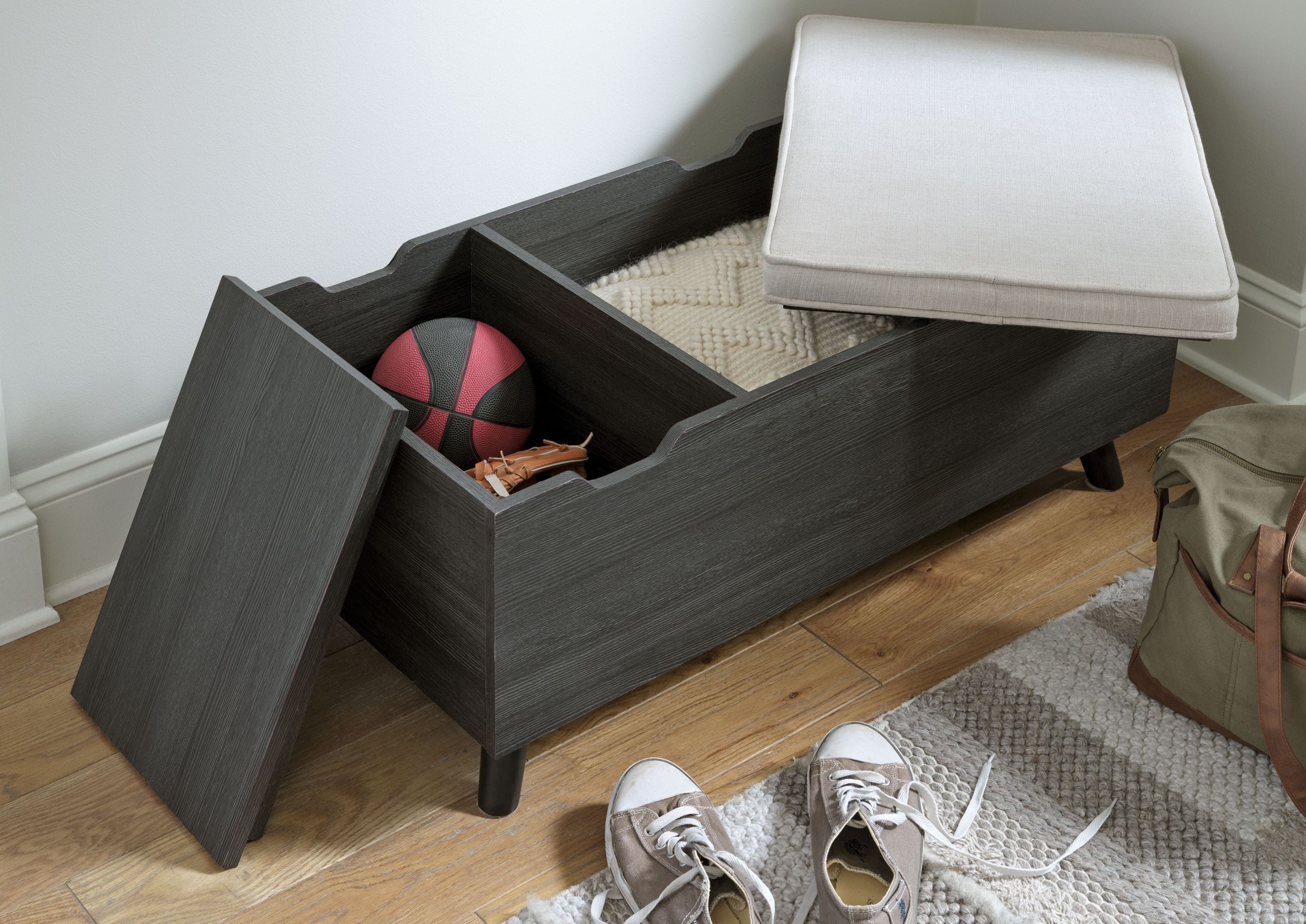 Yarlow - Storage Bench - Dark Gray - Image 2
