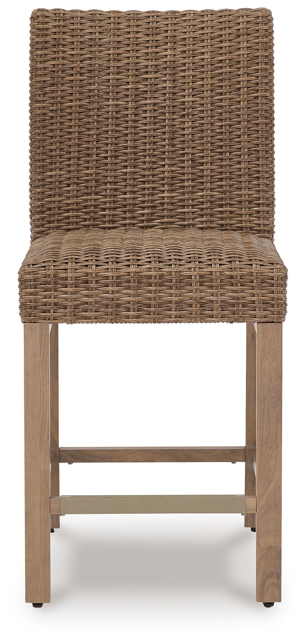 Walton Bridge - 5 Pc. - Square Bar Table W/Fire Pit, 4 Barstools - Driftwood - Image 3