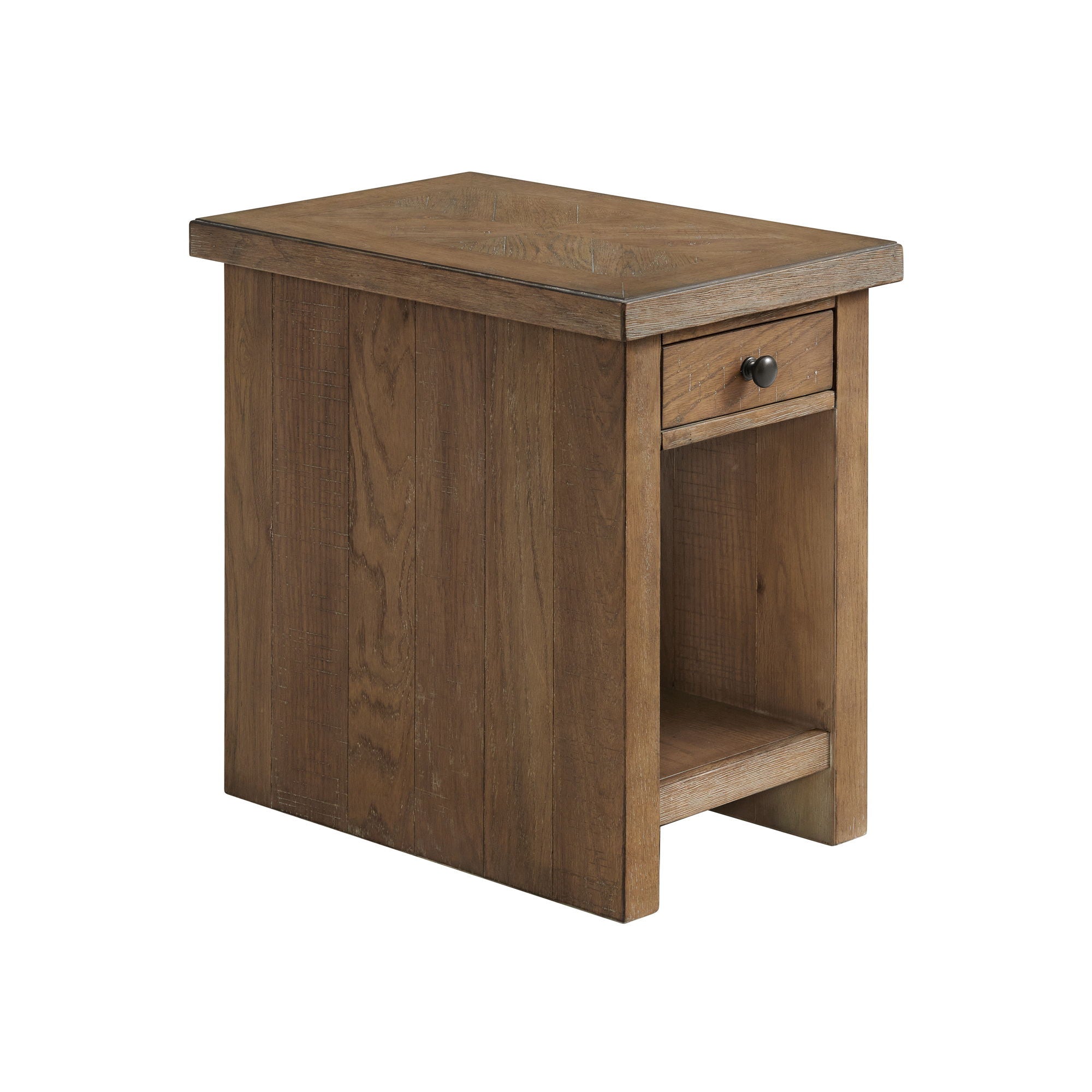 Landmark – Chairside Table – Weathered Oak