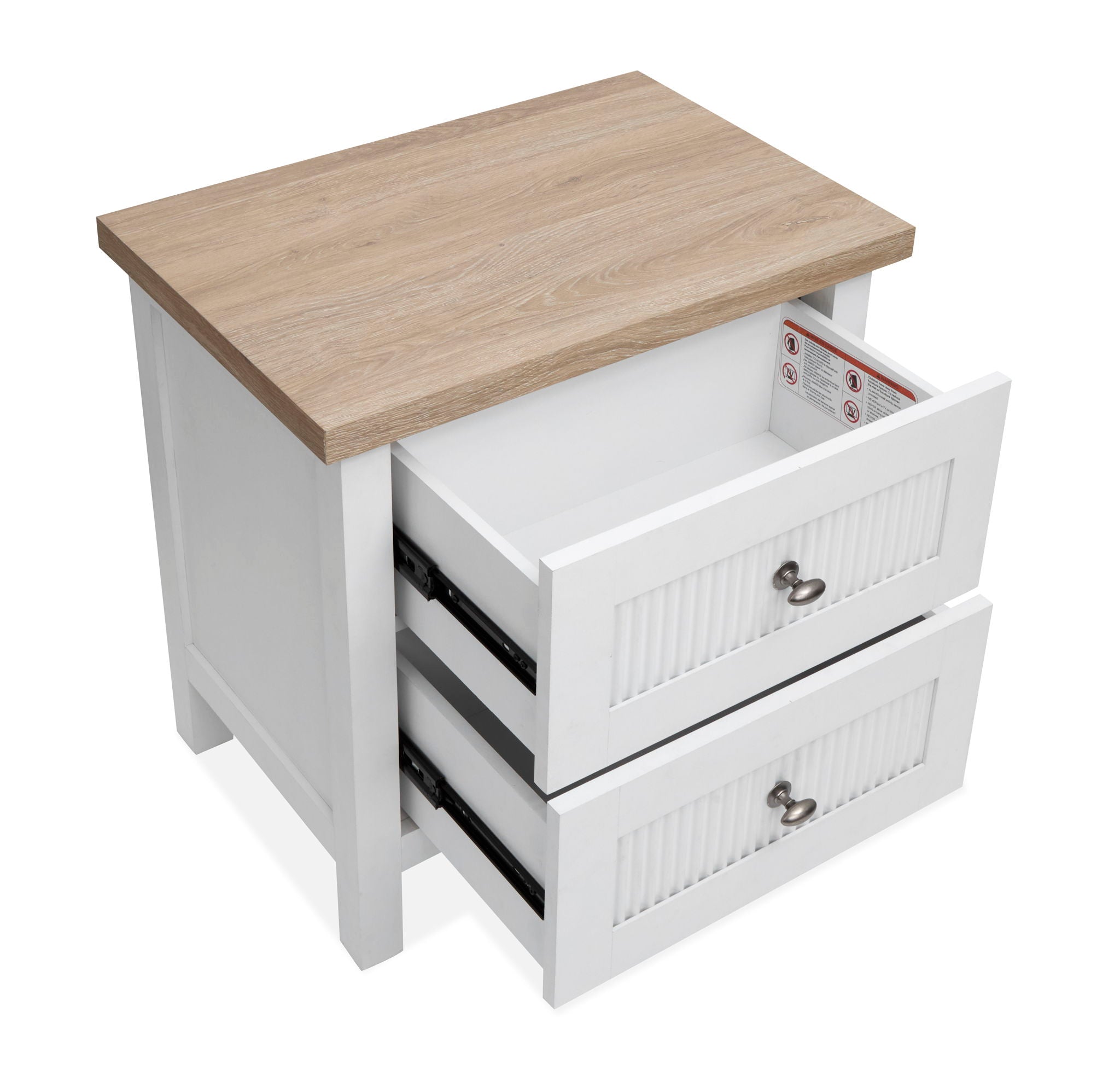 Windmill Harbour - Drawer Nightstand - White Whisp And Sand - Image 3