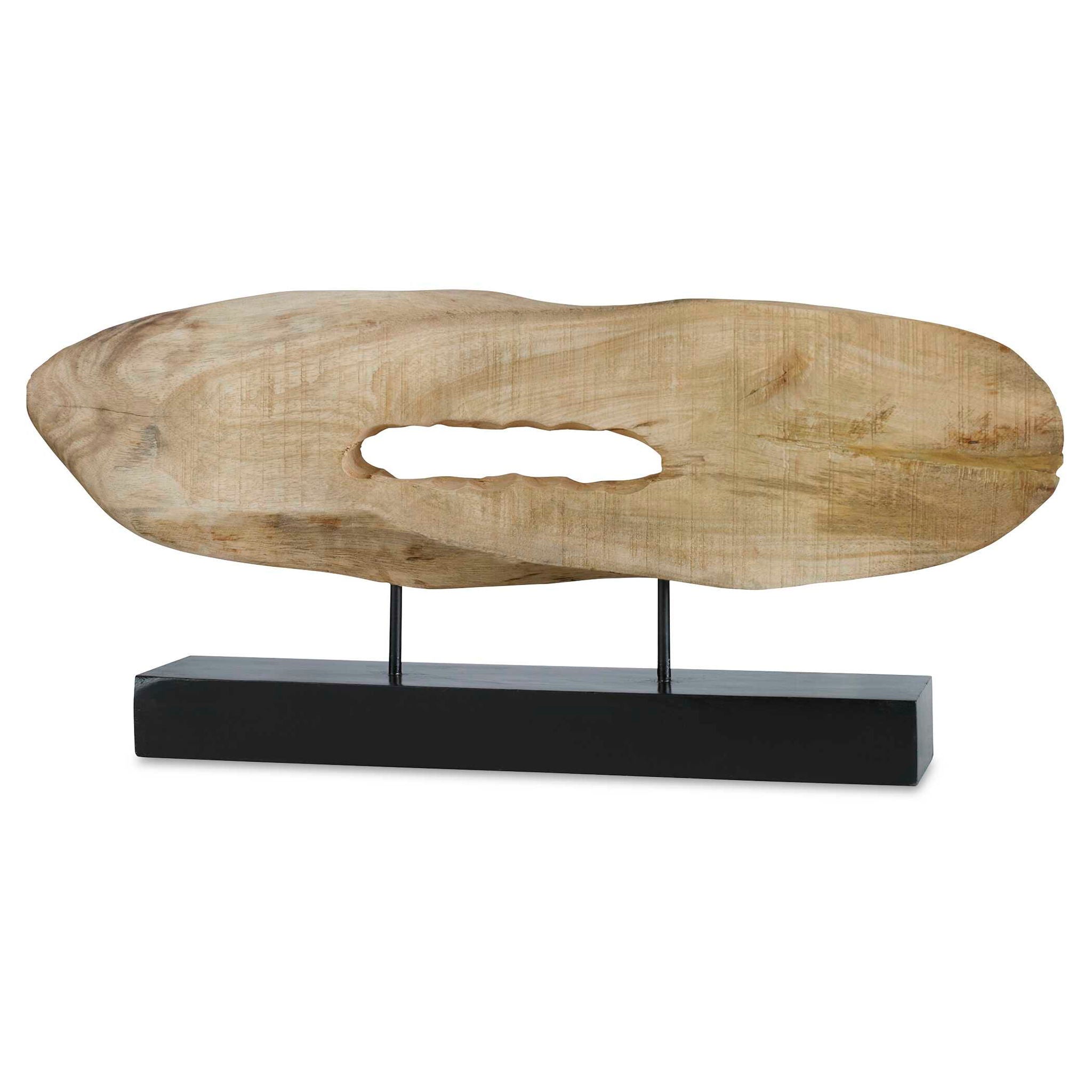 Paol - Mango Wood Sculpture - Light Brown & Black - Image 1