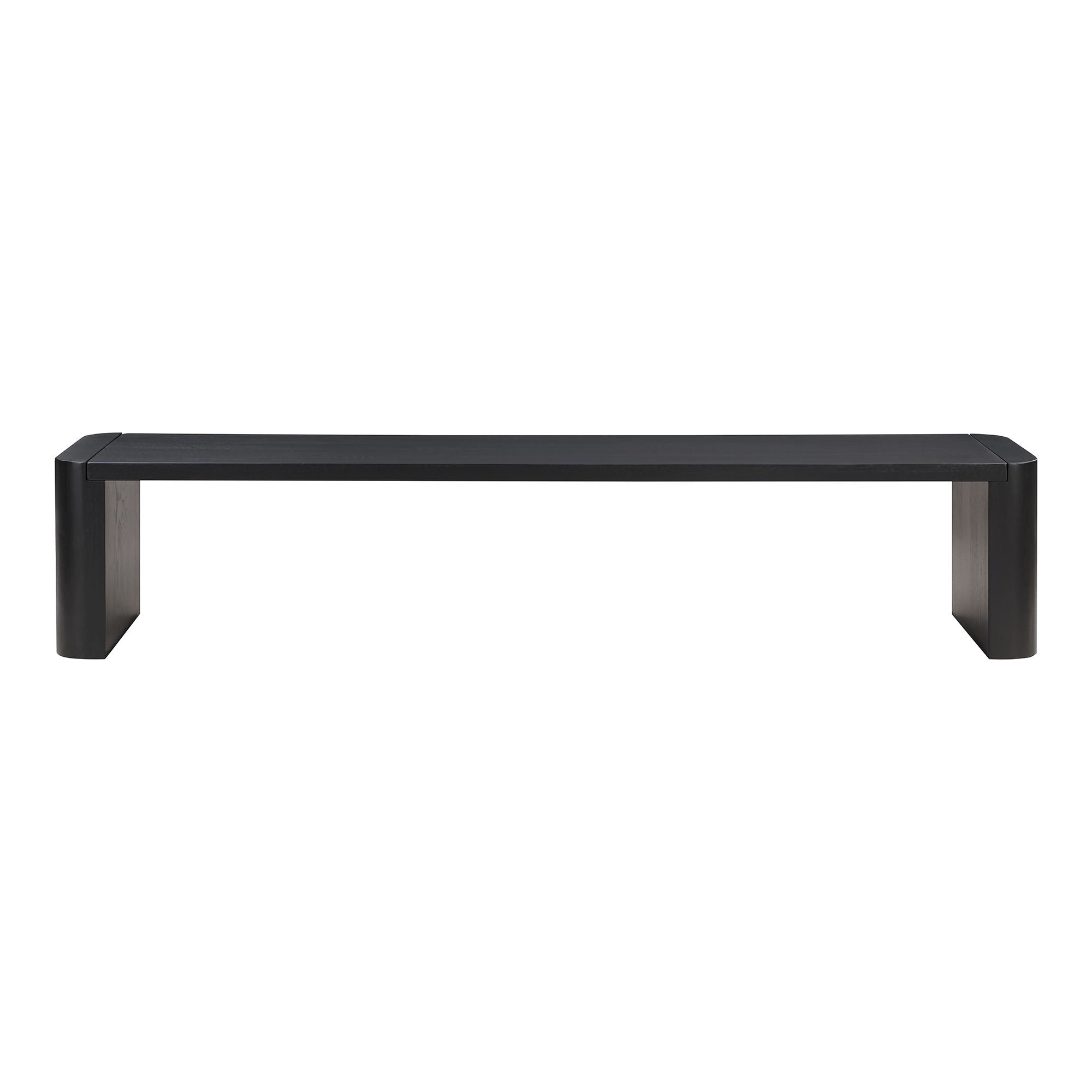 Post – Large Oak Dining Bench – Black