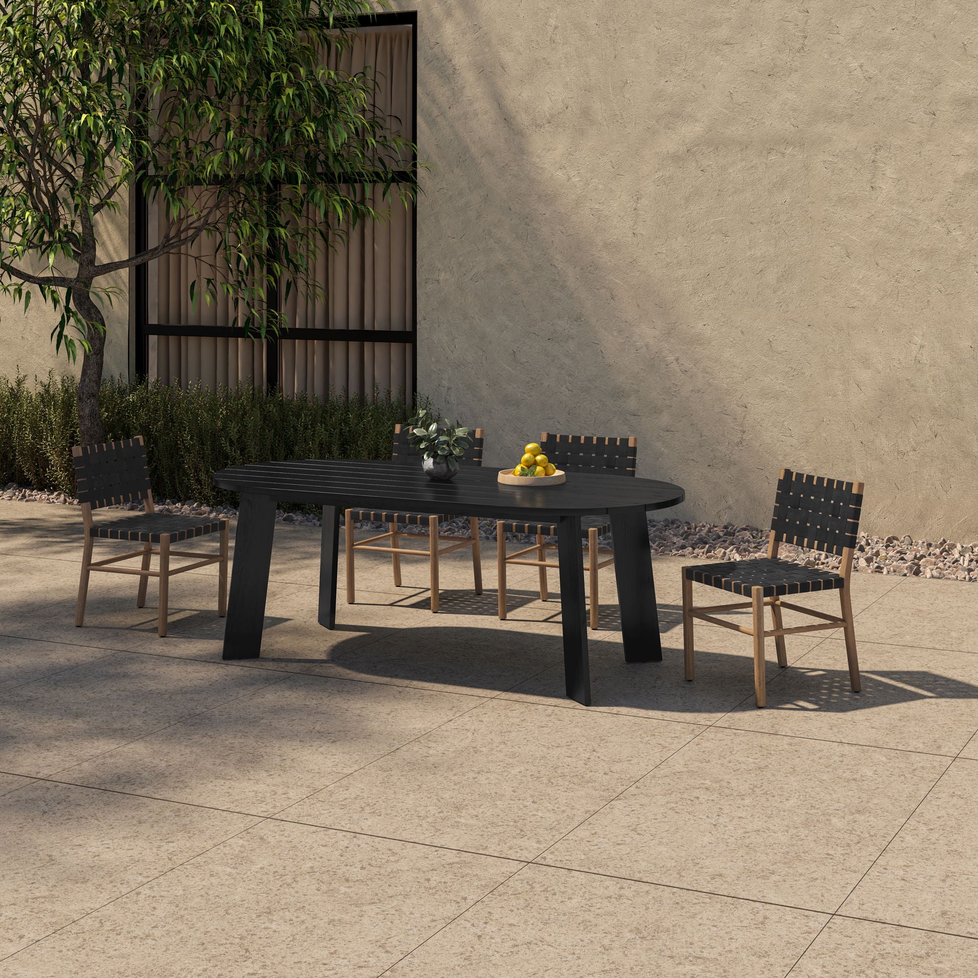 Mira - Outdoor Dining Chair - Black - Image 3