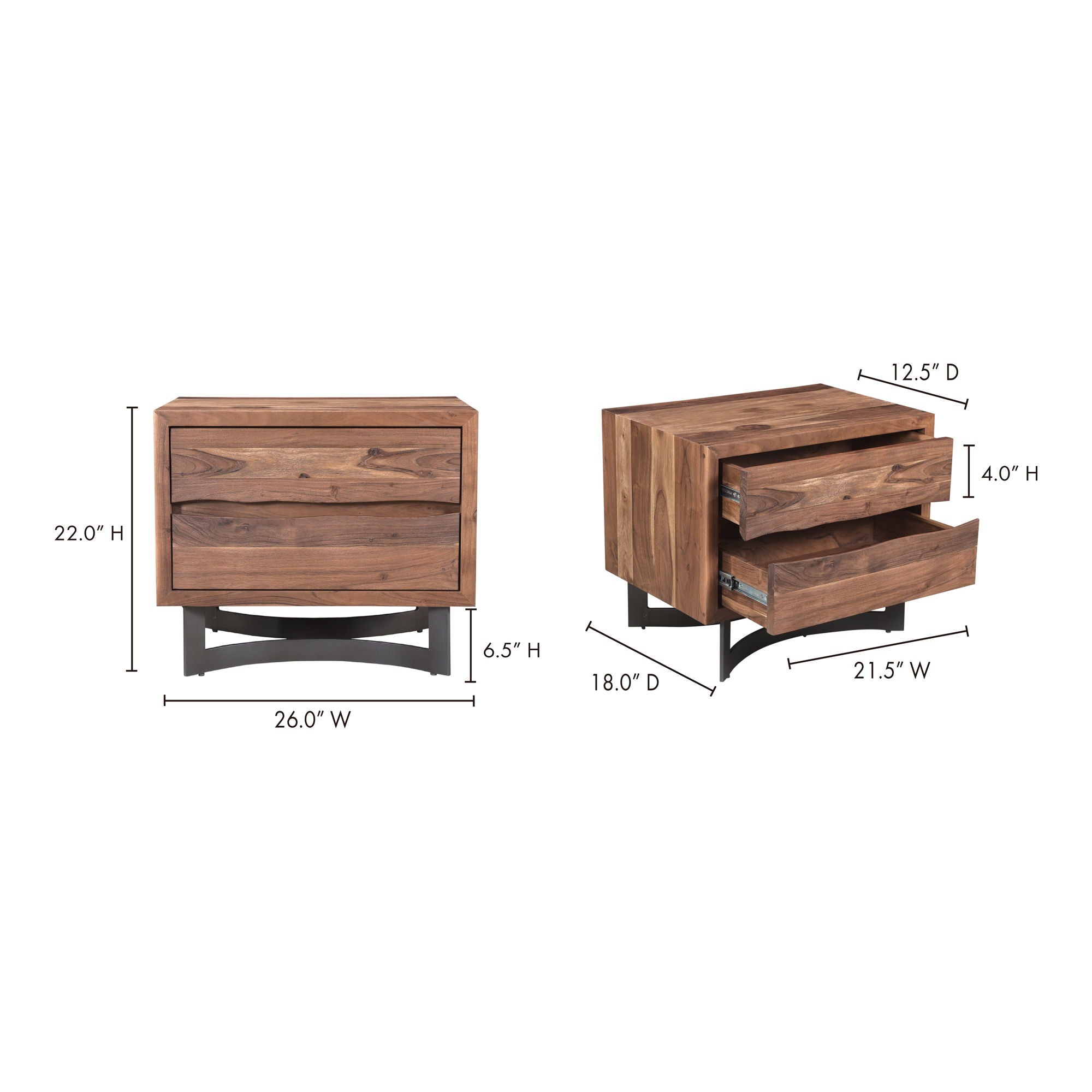 Bent - Nightstand - Natural Stain - Image 3