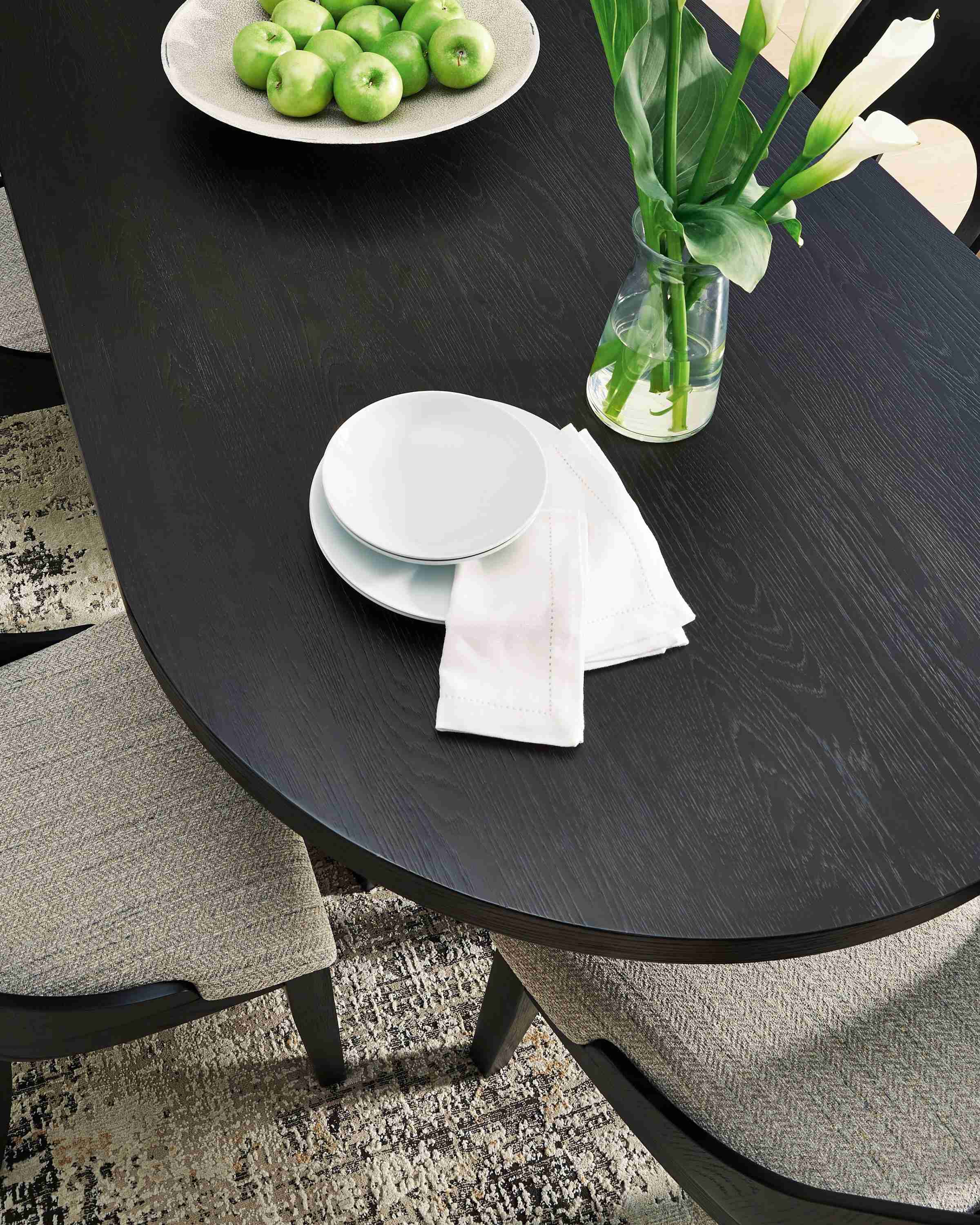 Rowanbeck - Oval Dining Room Table - Black - Image 3