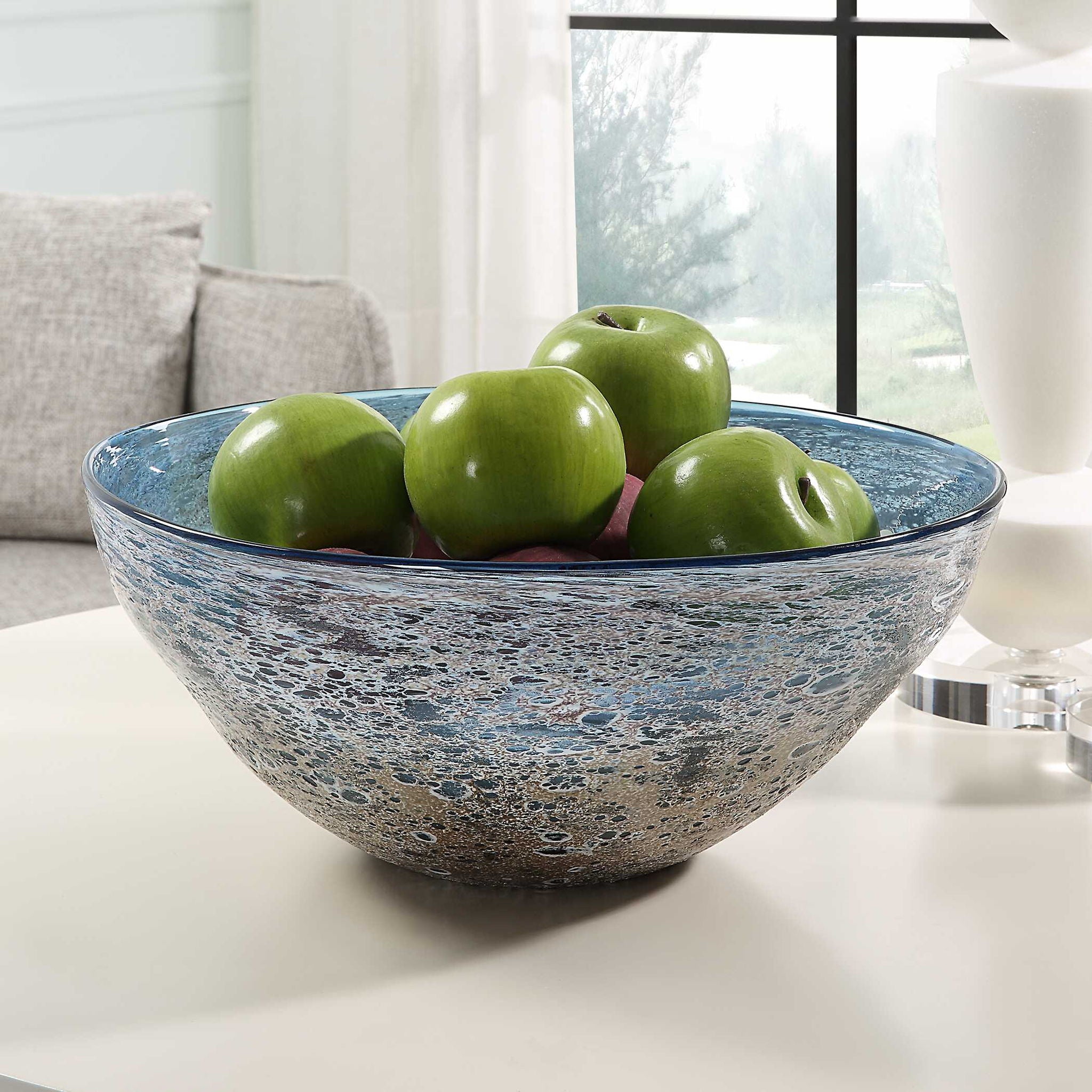 Genovesa - Aqua Glass Bowl - Blue - Image 2