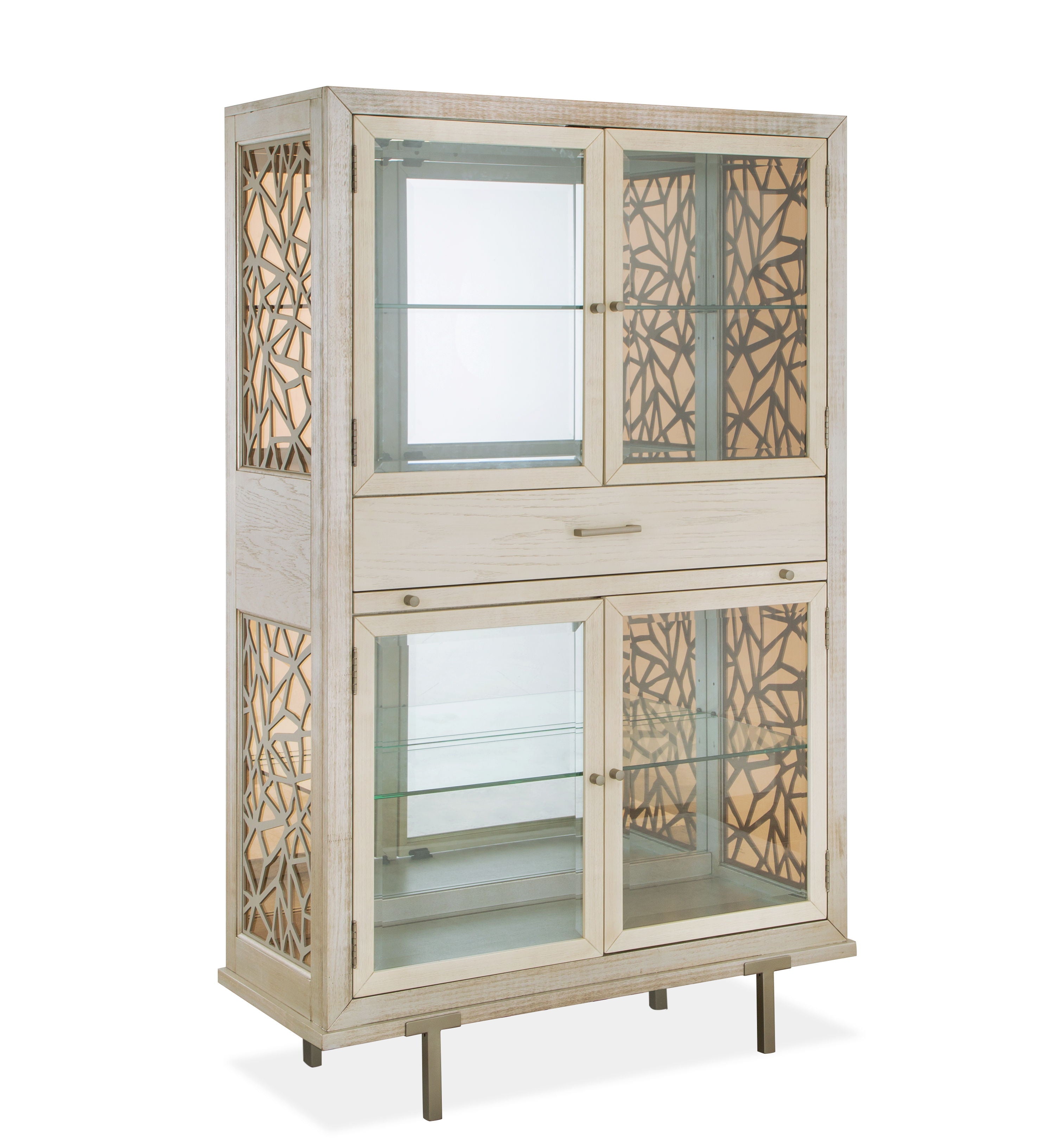 Lenox – Display Cabinet – Warm Silver