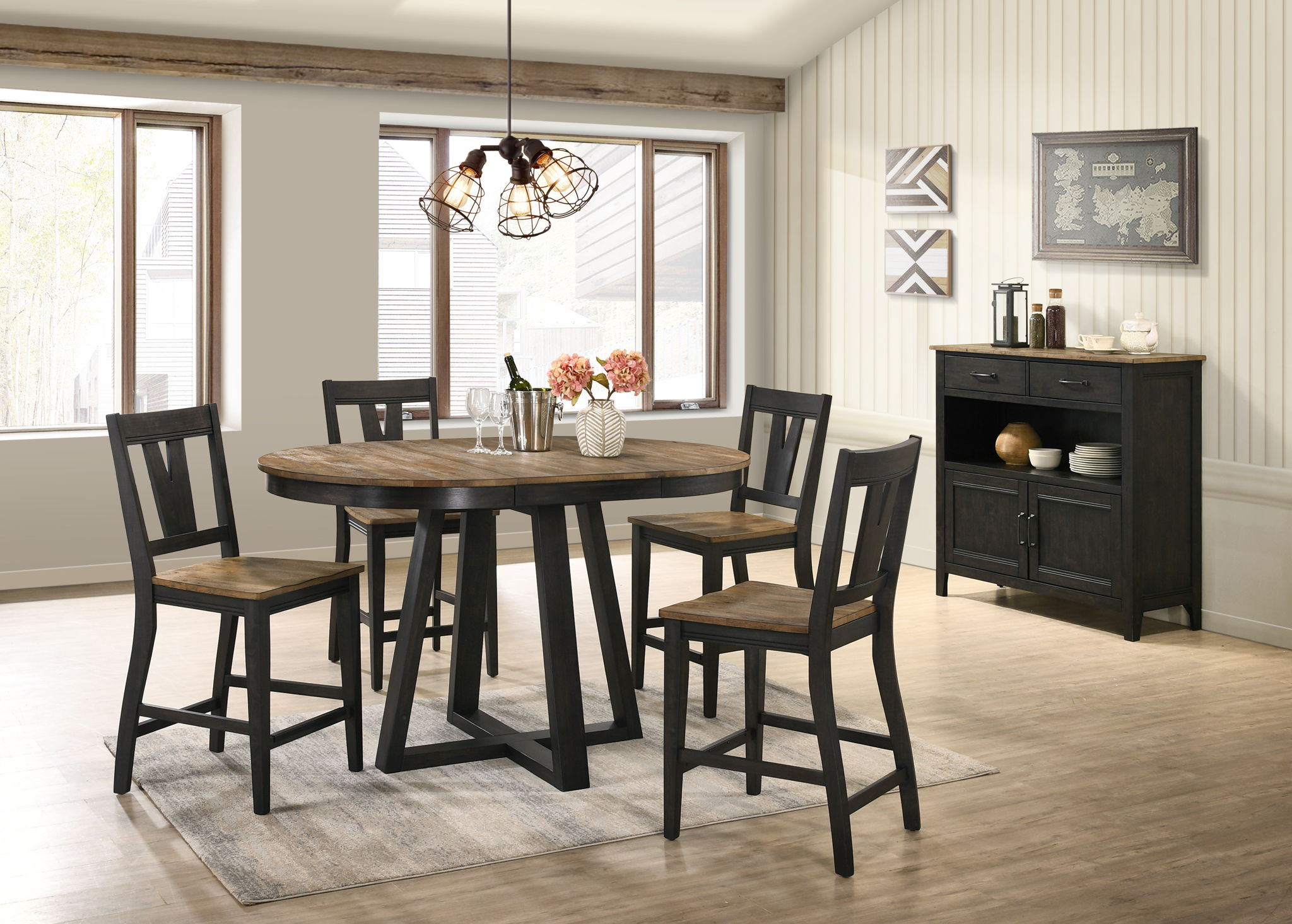 Harper - Splat Stool - Brushed Brown / Pecan - Image 3