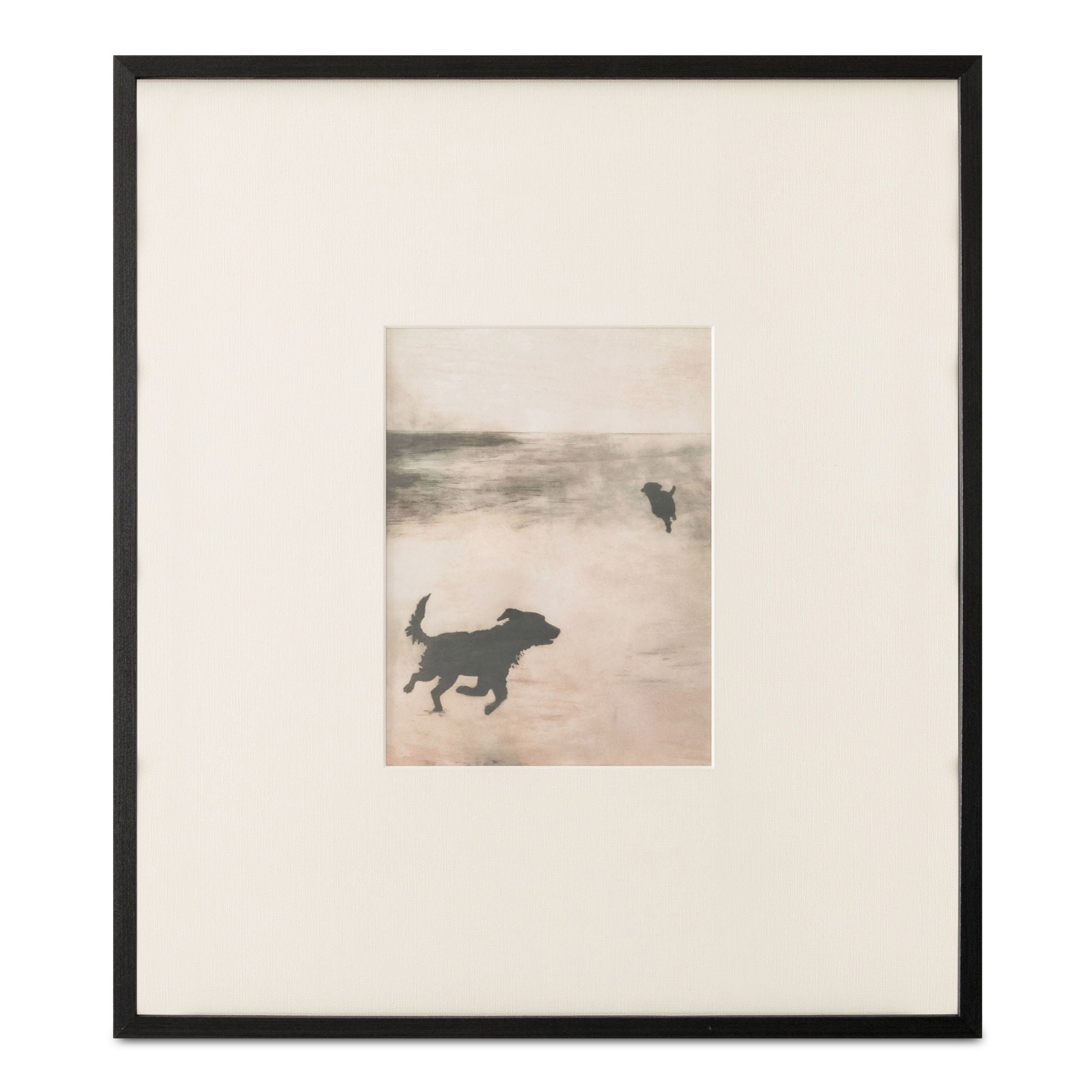 Strand – Framed Paper Print – Beige