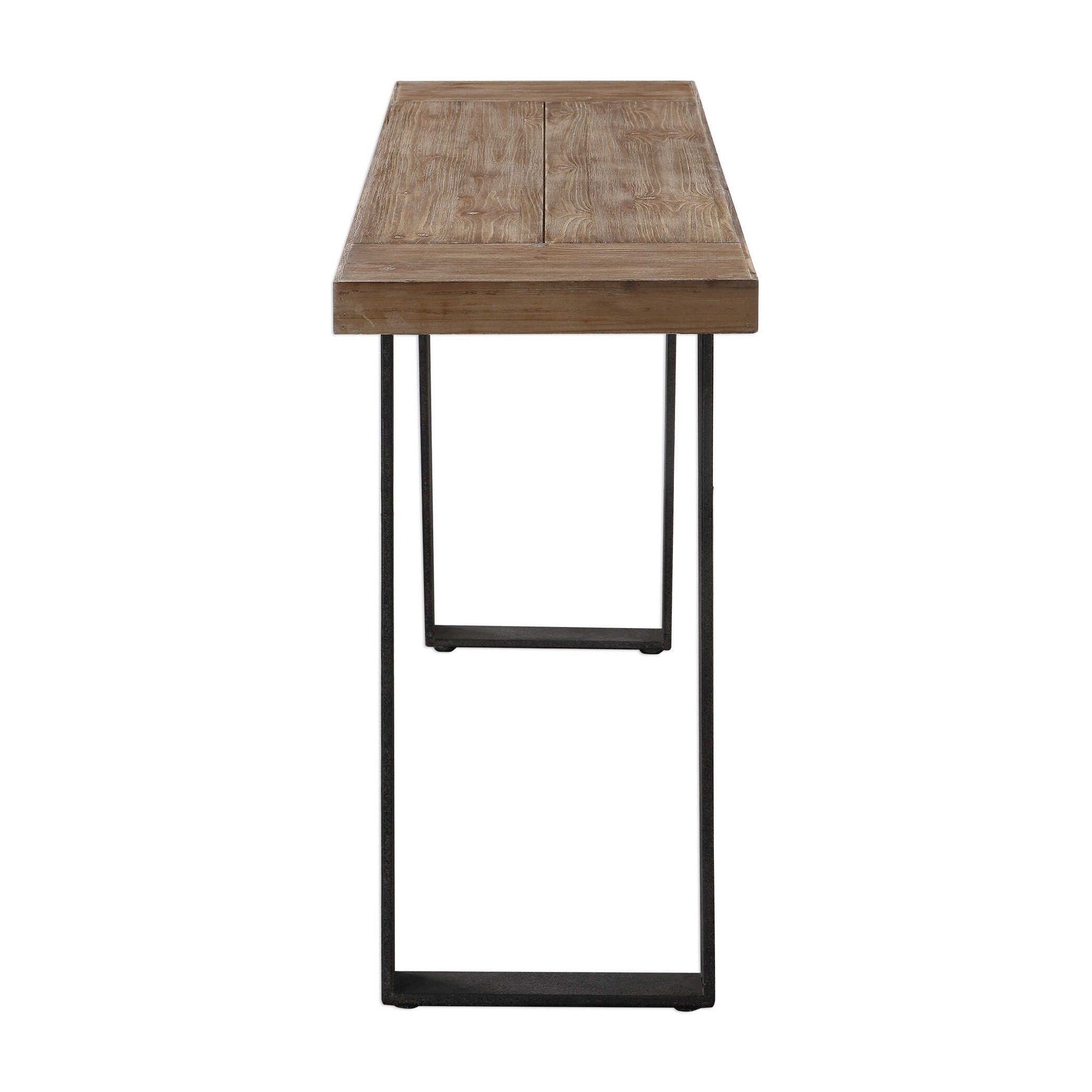 Freddy - Weathered Console Table - Light Brown & Black - Image 3
