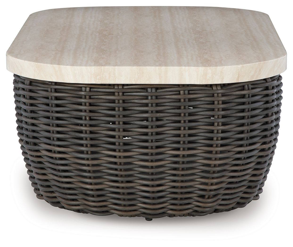 Kimora - Rectangular Cocktail Table - Beige / Dark Brown - Image 2