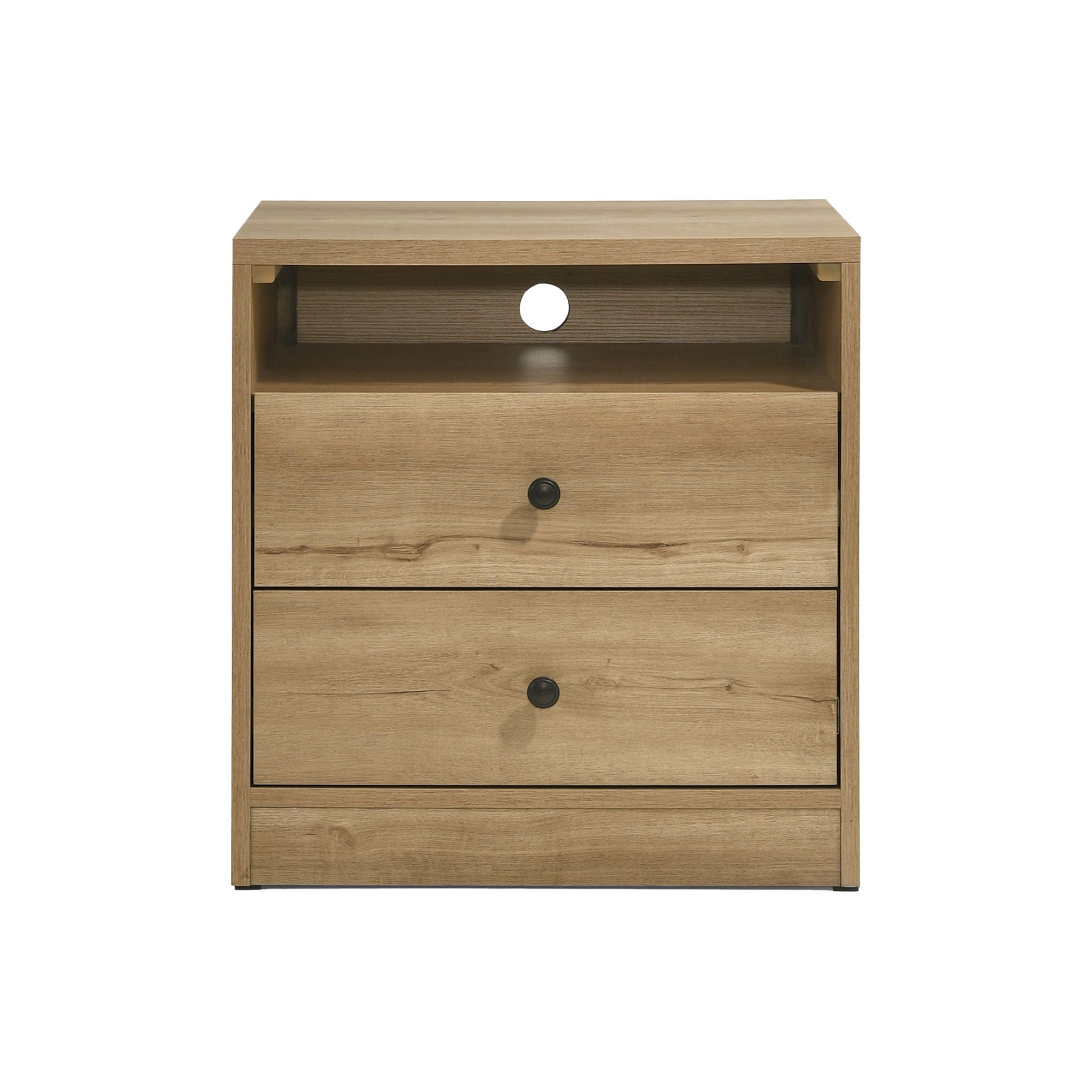 Vega - Nightstand - Natural Oak Melamine - Image 2