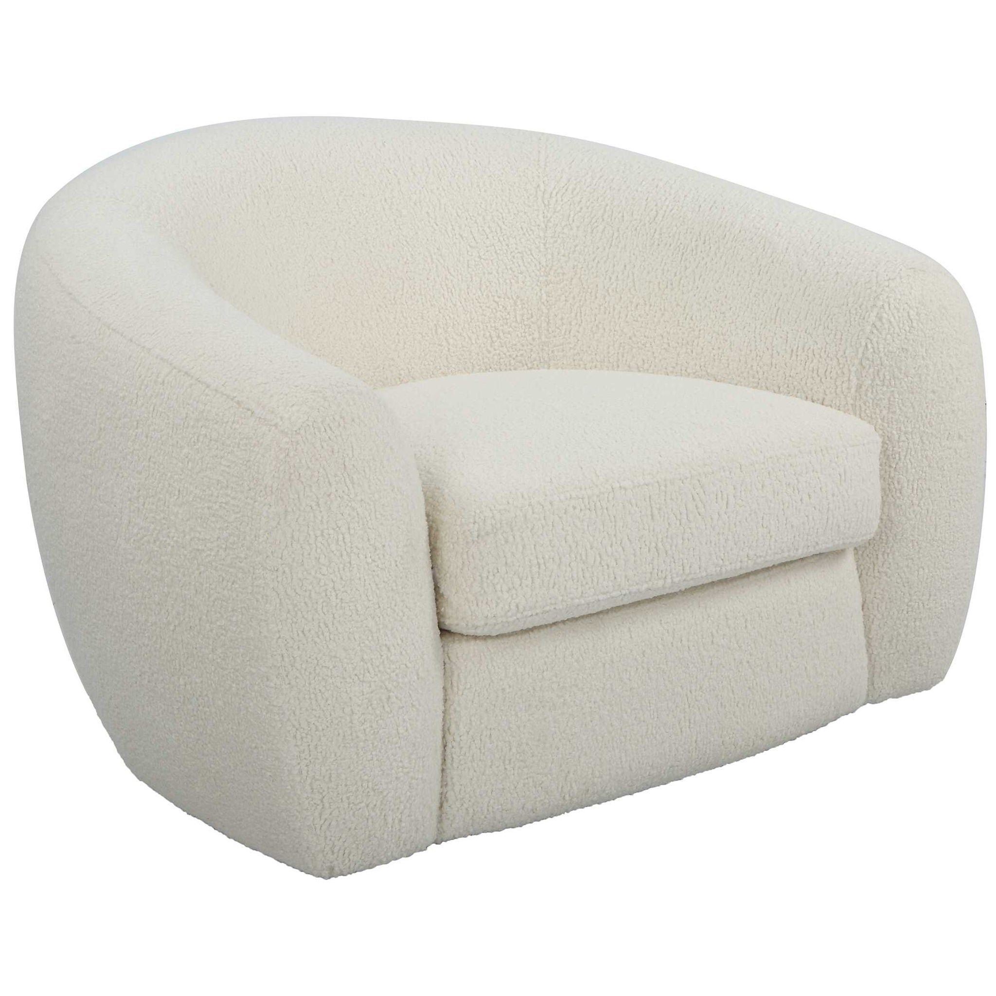 Capra - Art Deco White Swivel Chair - Image 3