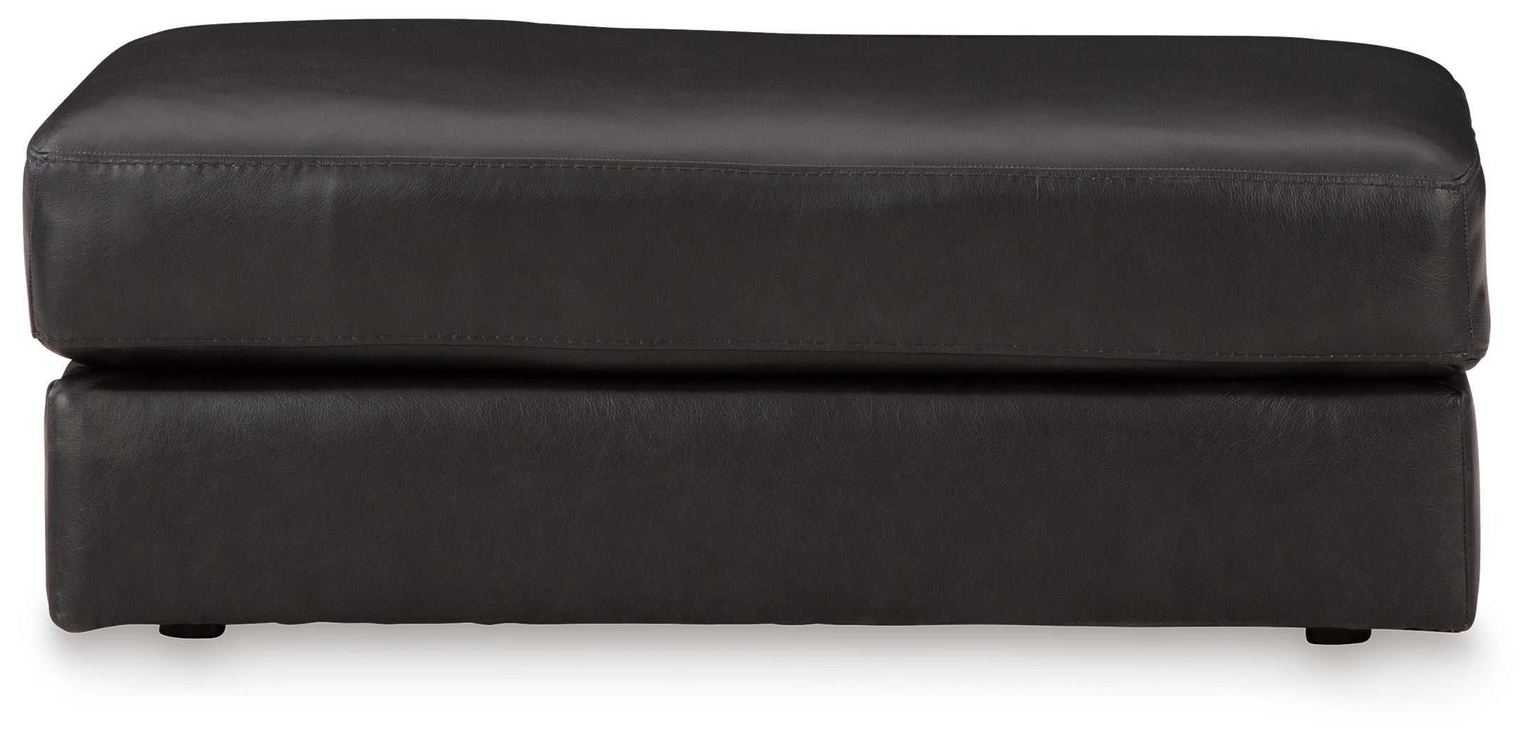Amiata - Ottoman - Leather Match - Onyx - Image 3