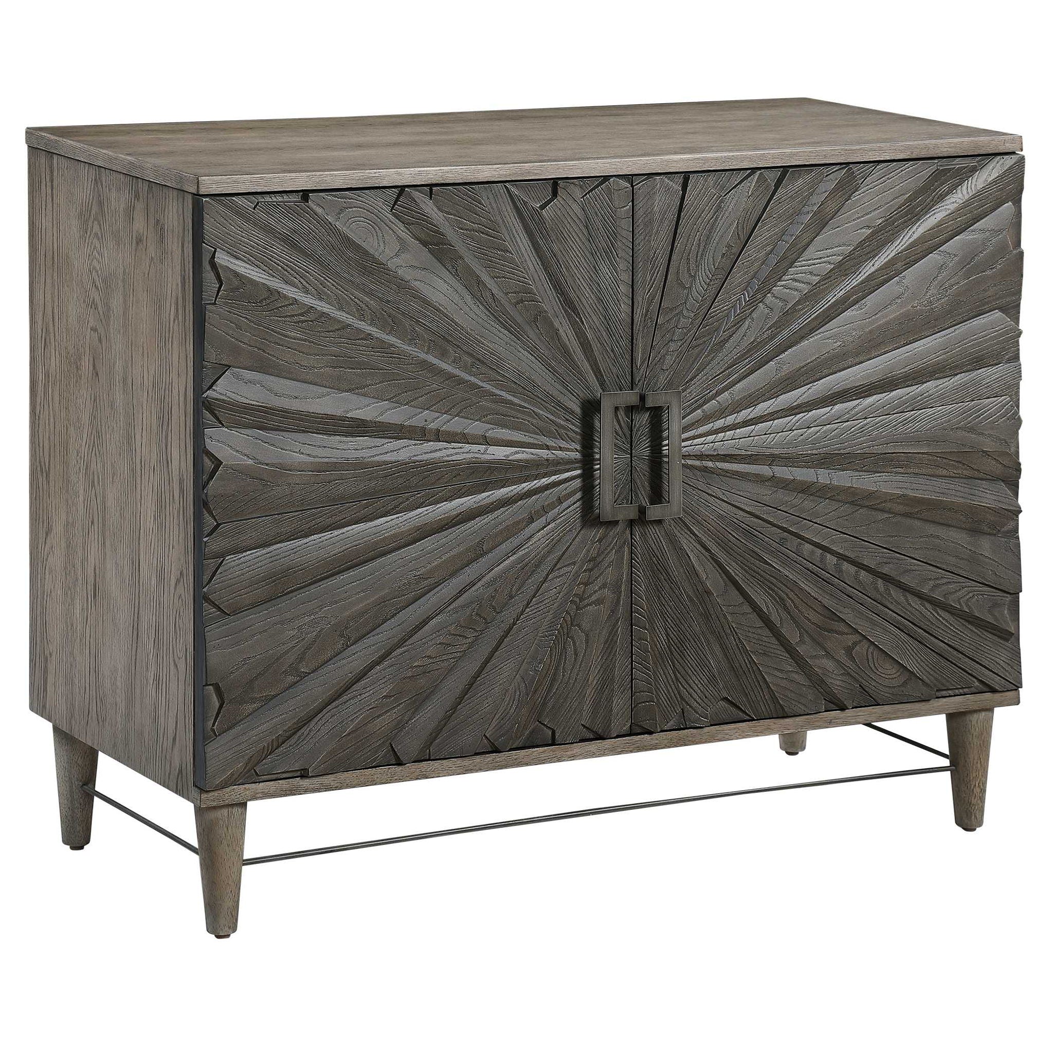 Shield - Oak 2 Door Cabinet - Gray - Image 3