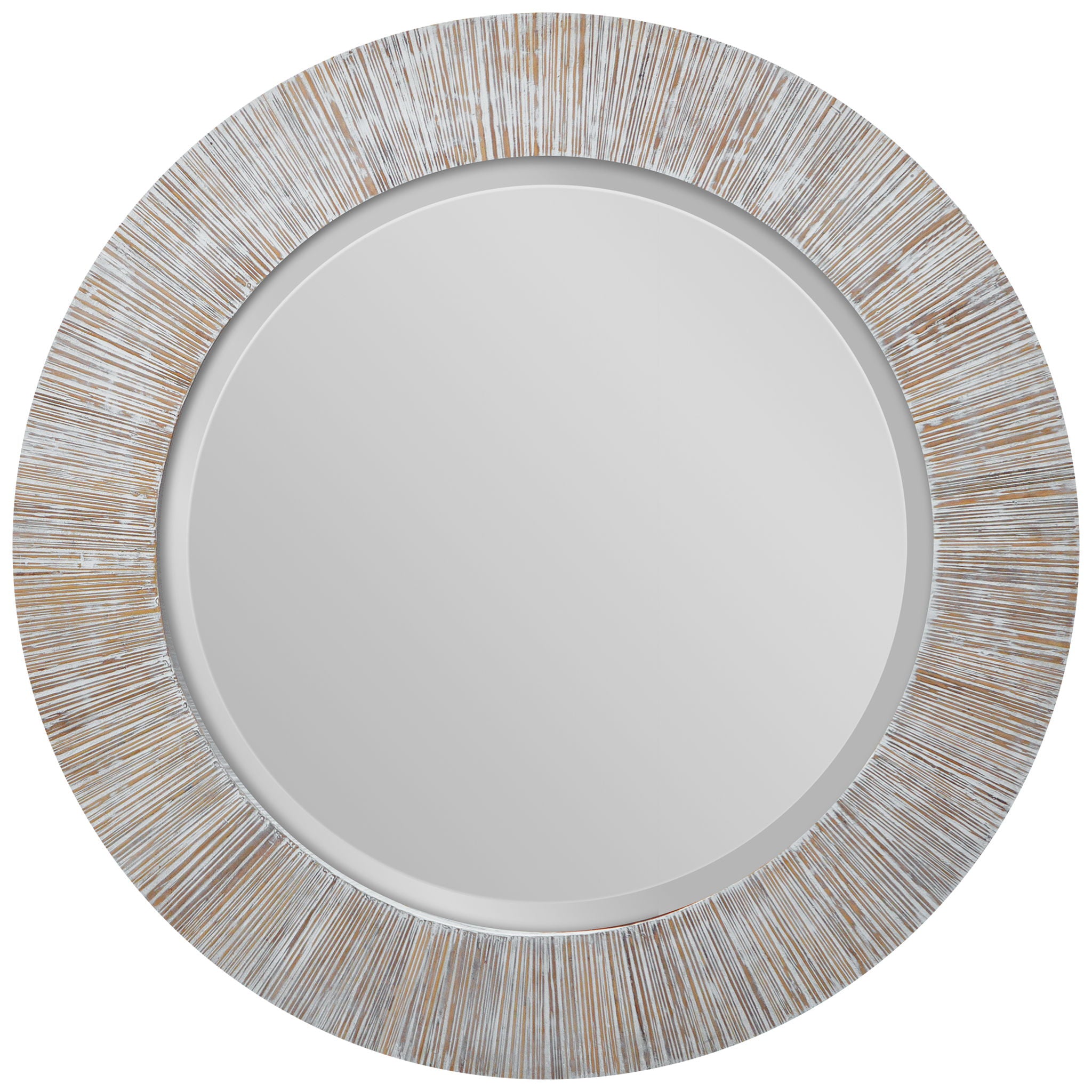 Repose - Round Mirror - Whitewash - Image 1
