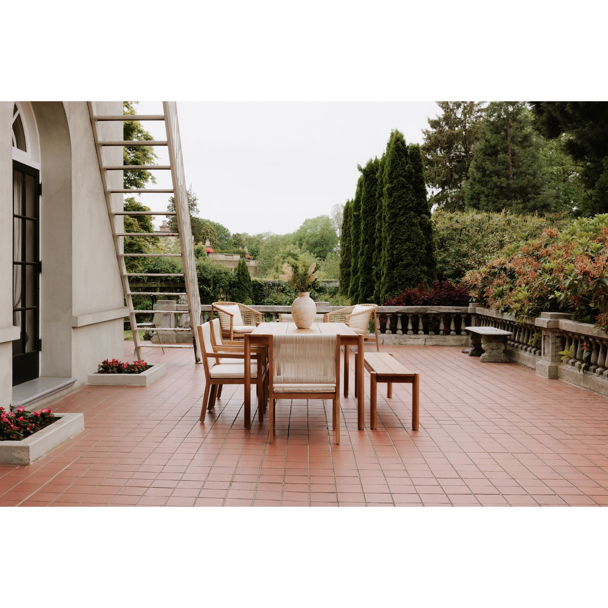 Tempo - Outdoor Dining Bench - Light Brown - Image 2