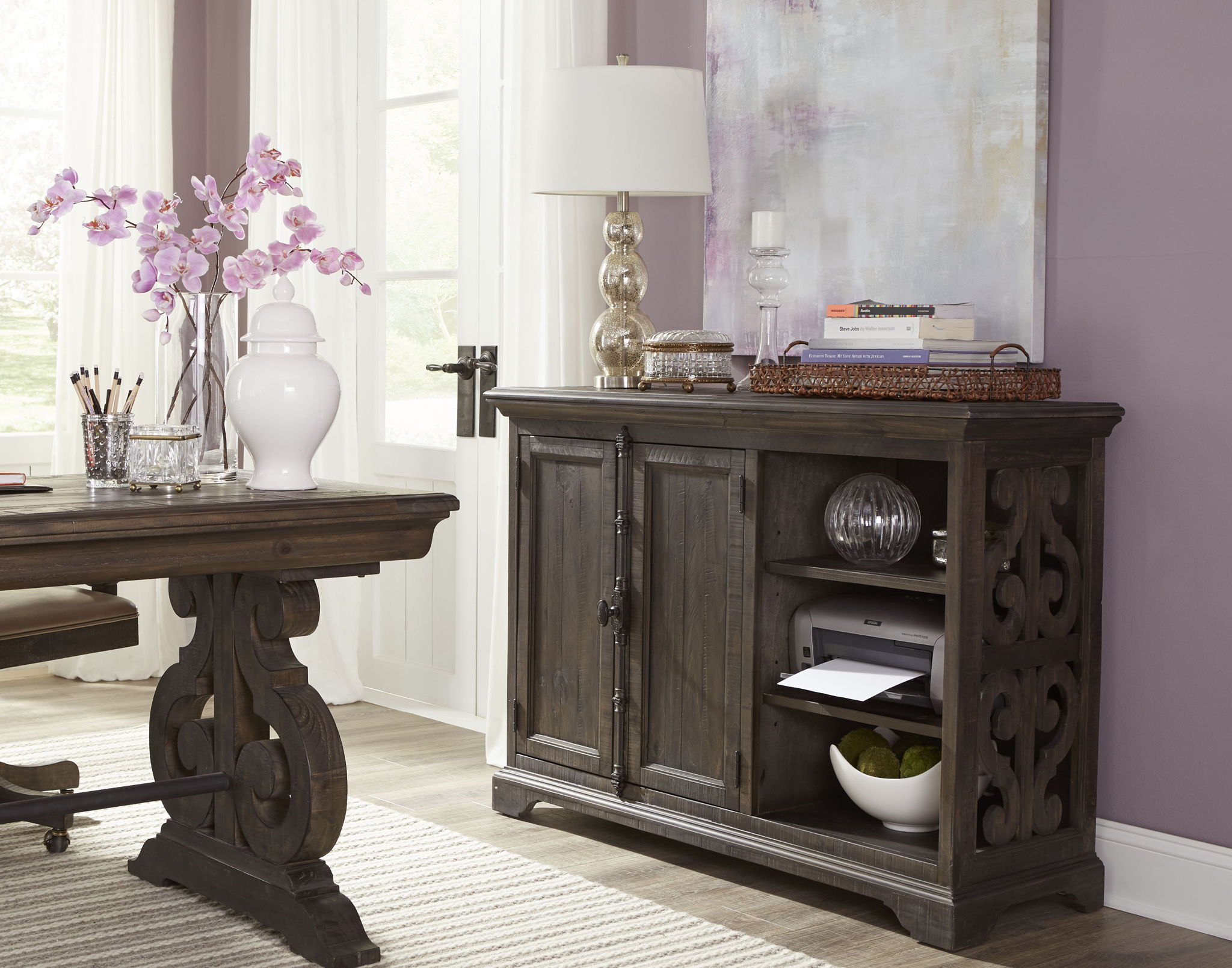 Bellamy - Writing Desk - Peppercorn - Image 2