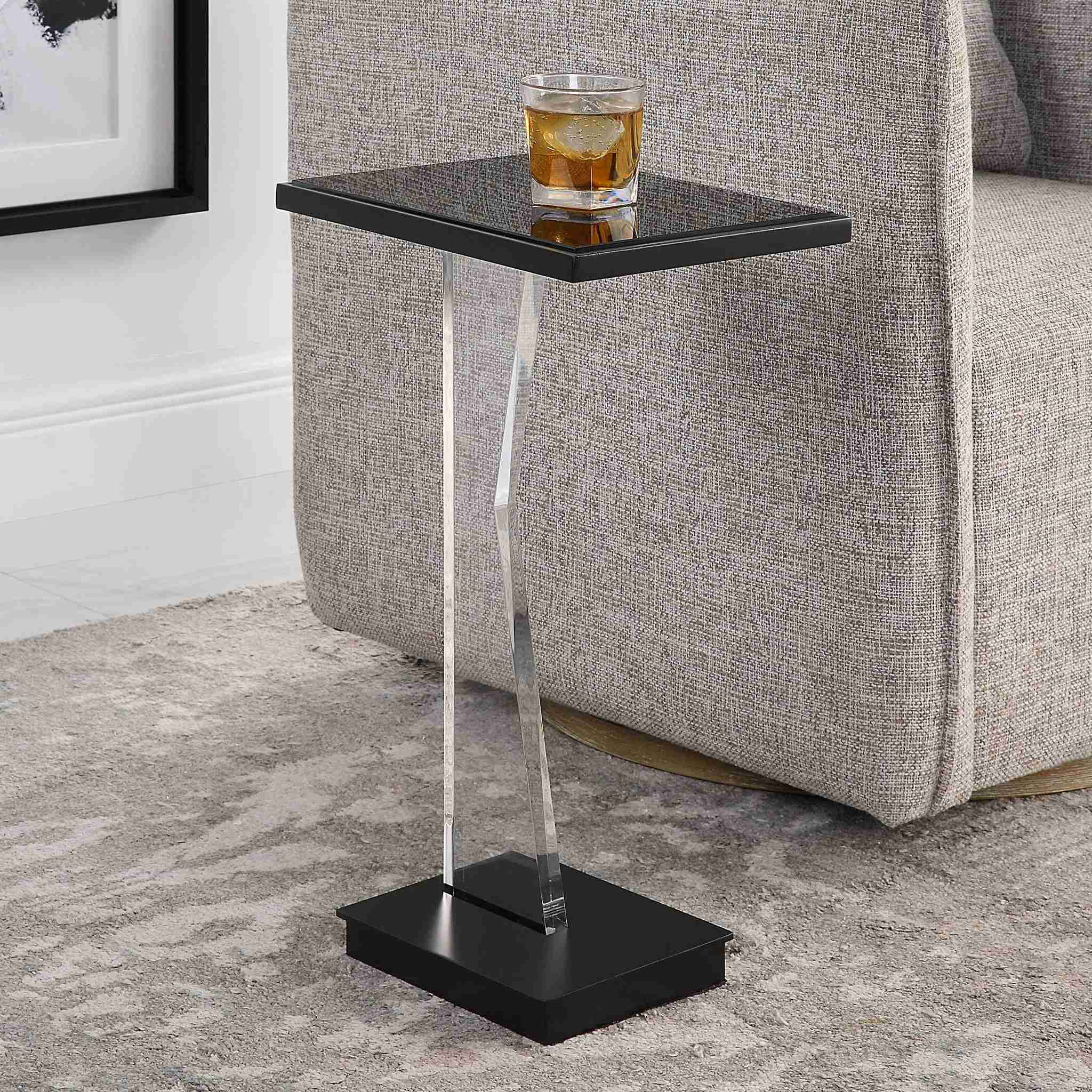Angle - Contemporary Accent Table - Black - Image 3
